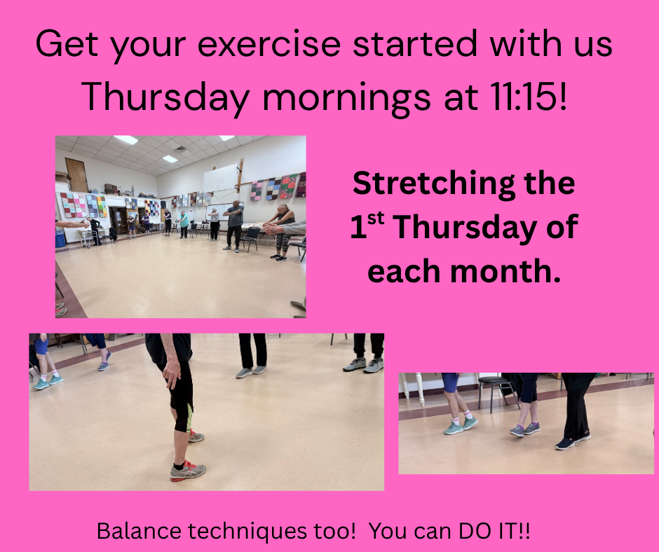 Come exercise on Thursday mornings!