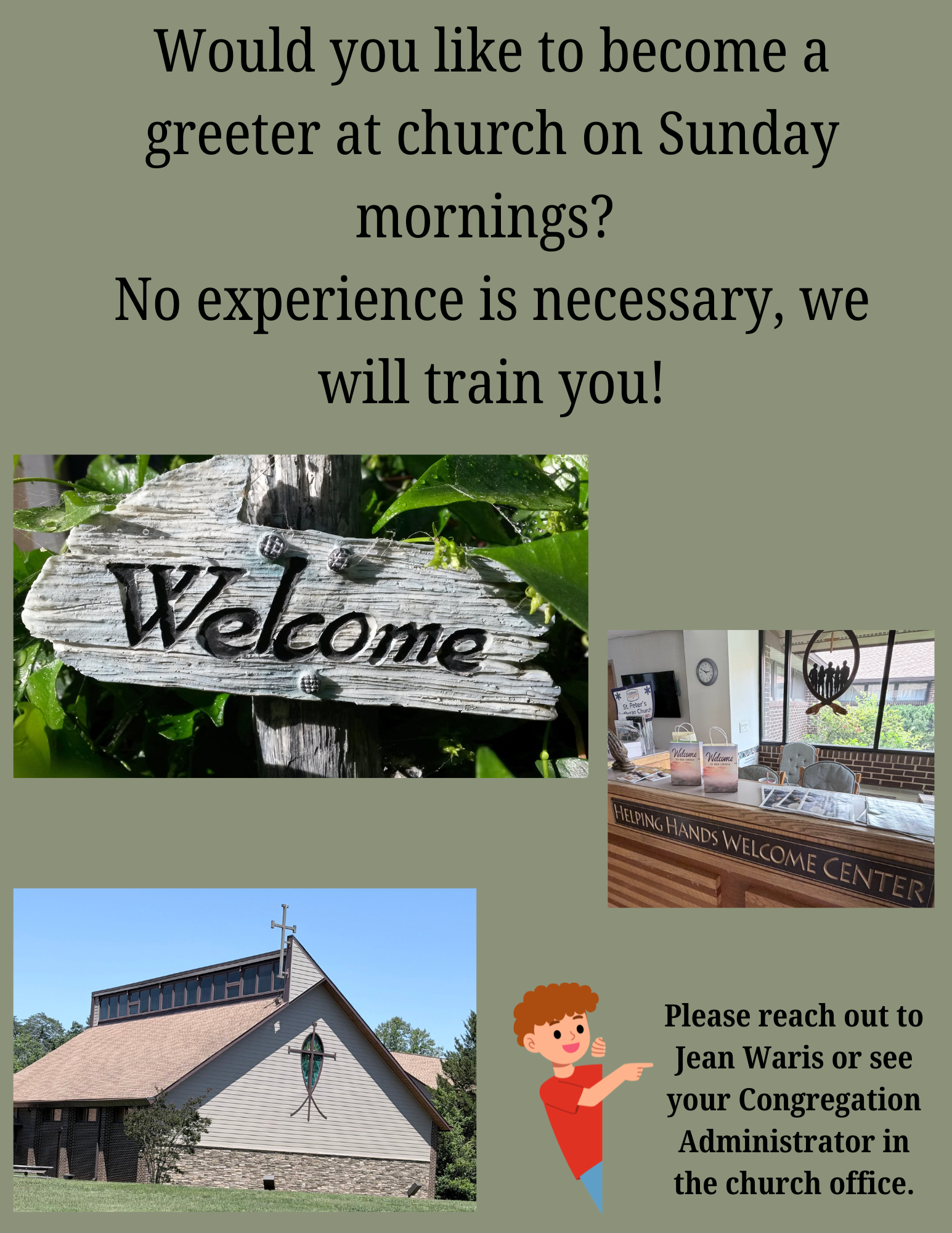 Want to welcome our visitors?