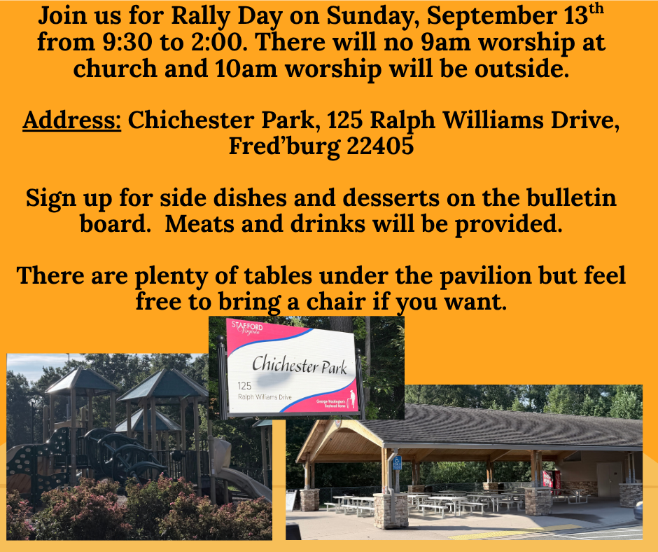 Rally Day September 13th