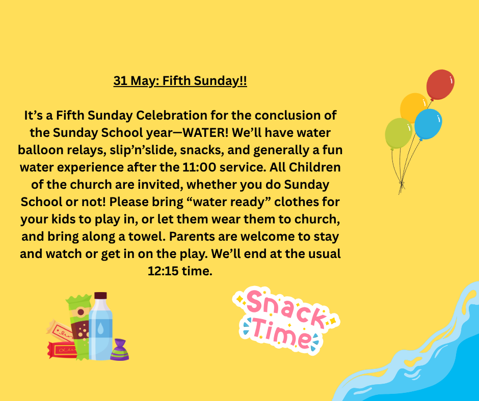 Join in on the Fifth Sunday Celebration!
