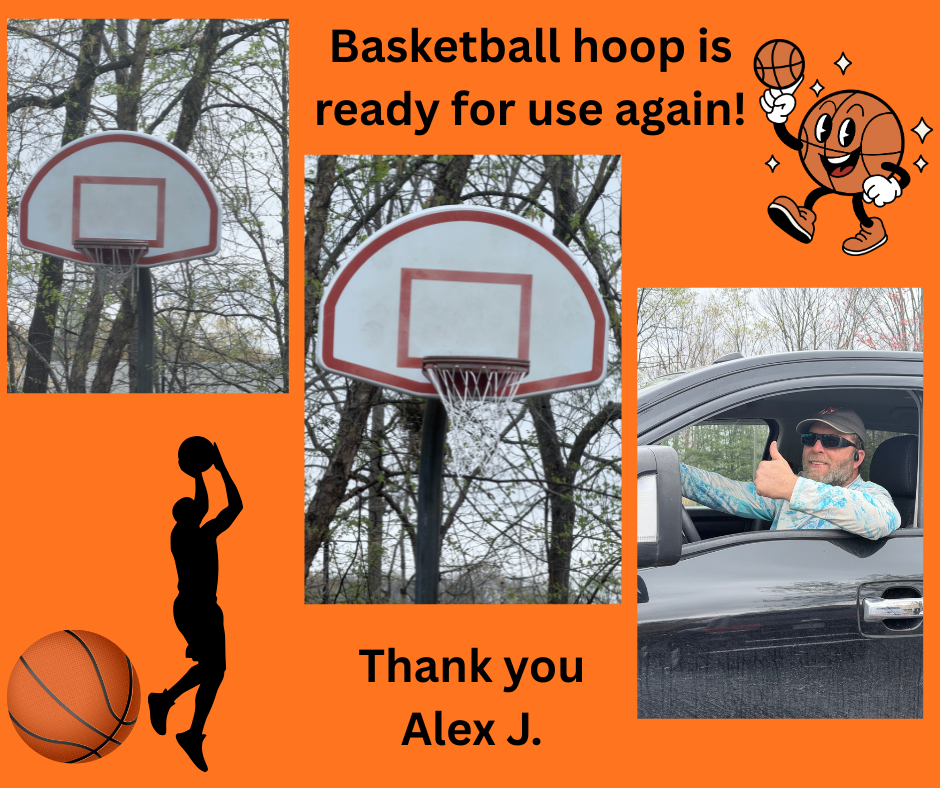 Basketball net is replaced!