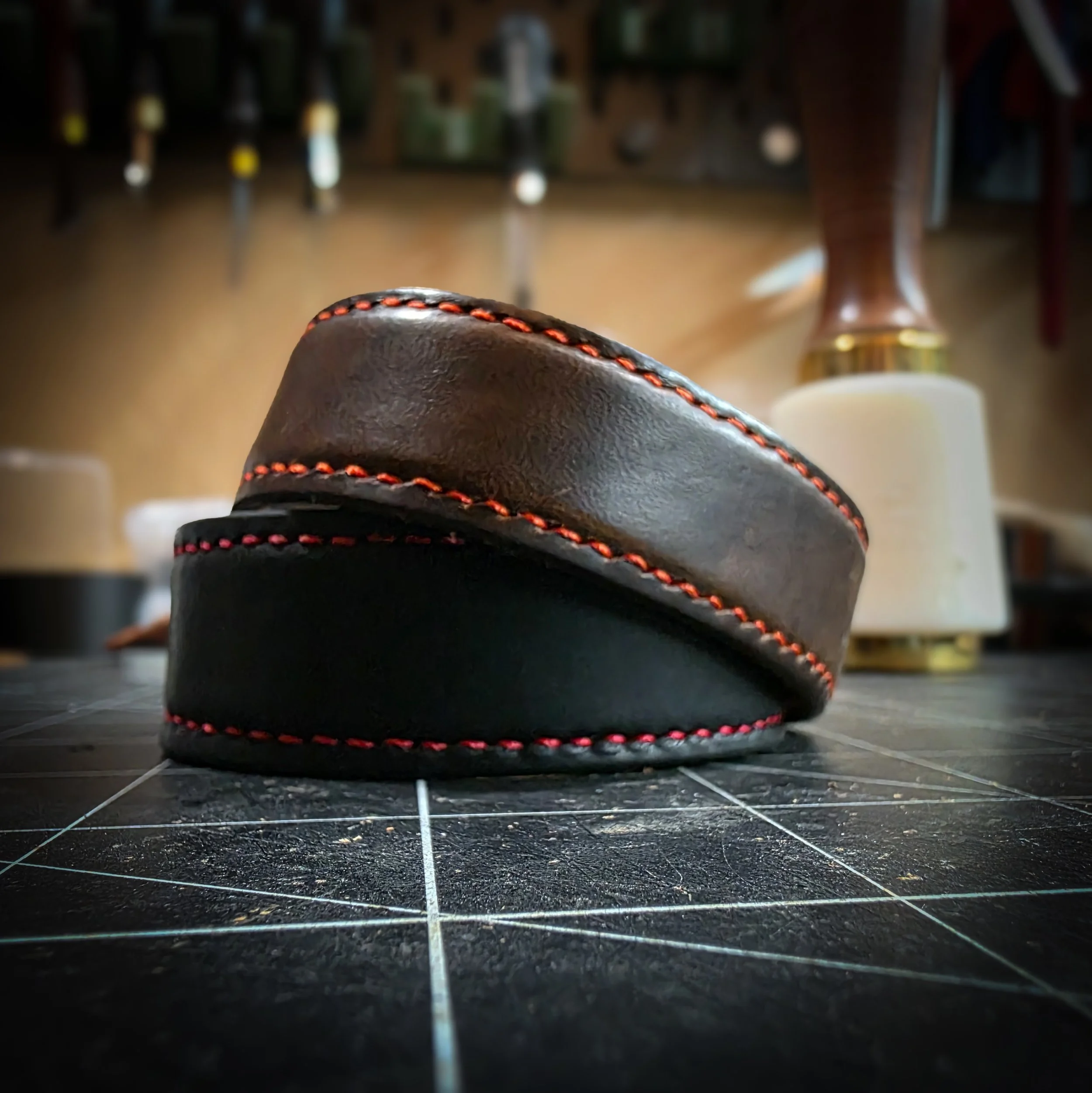 Wide Leather Cuff Bracelet Custom