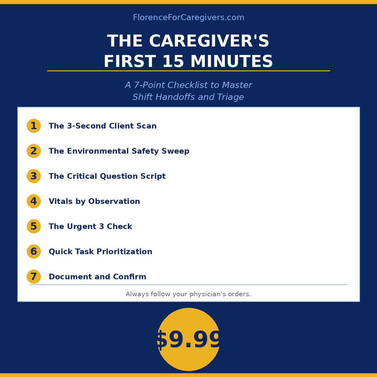 The Caregiver's First 15 Minutes