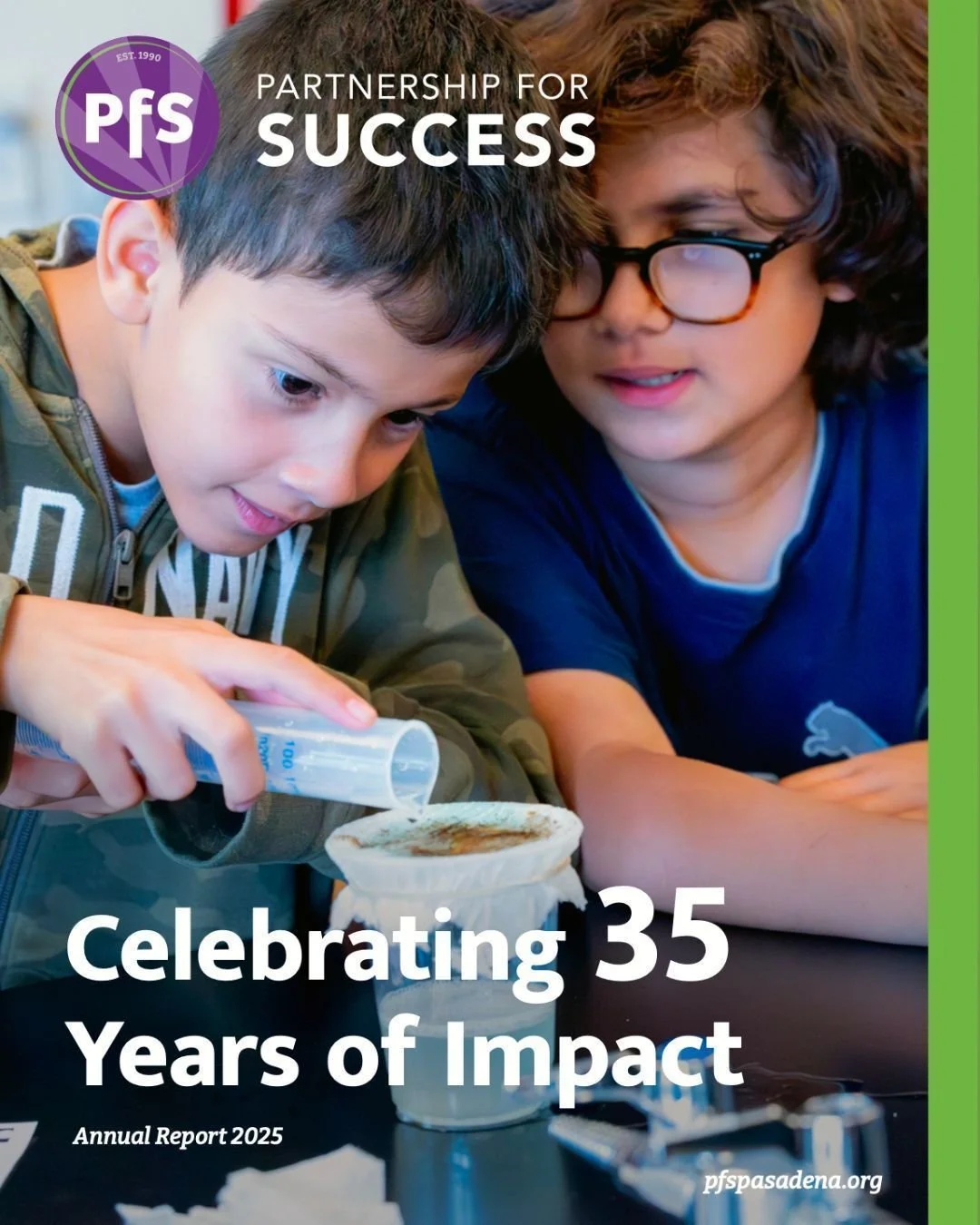 Our 2025 Annual Report is here! 🎉 

Join us in celebrating 35 years of Partnership for Success and the incredible impact our community made in 2025. From student achievements to program growth, this milestone year was one to remember. 💜💚

We are s