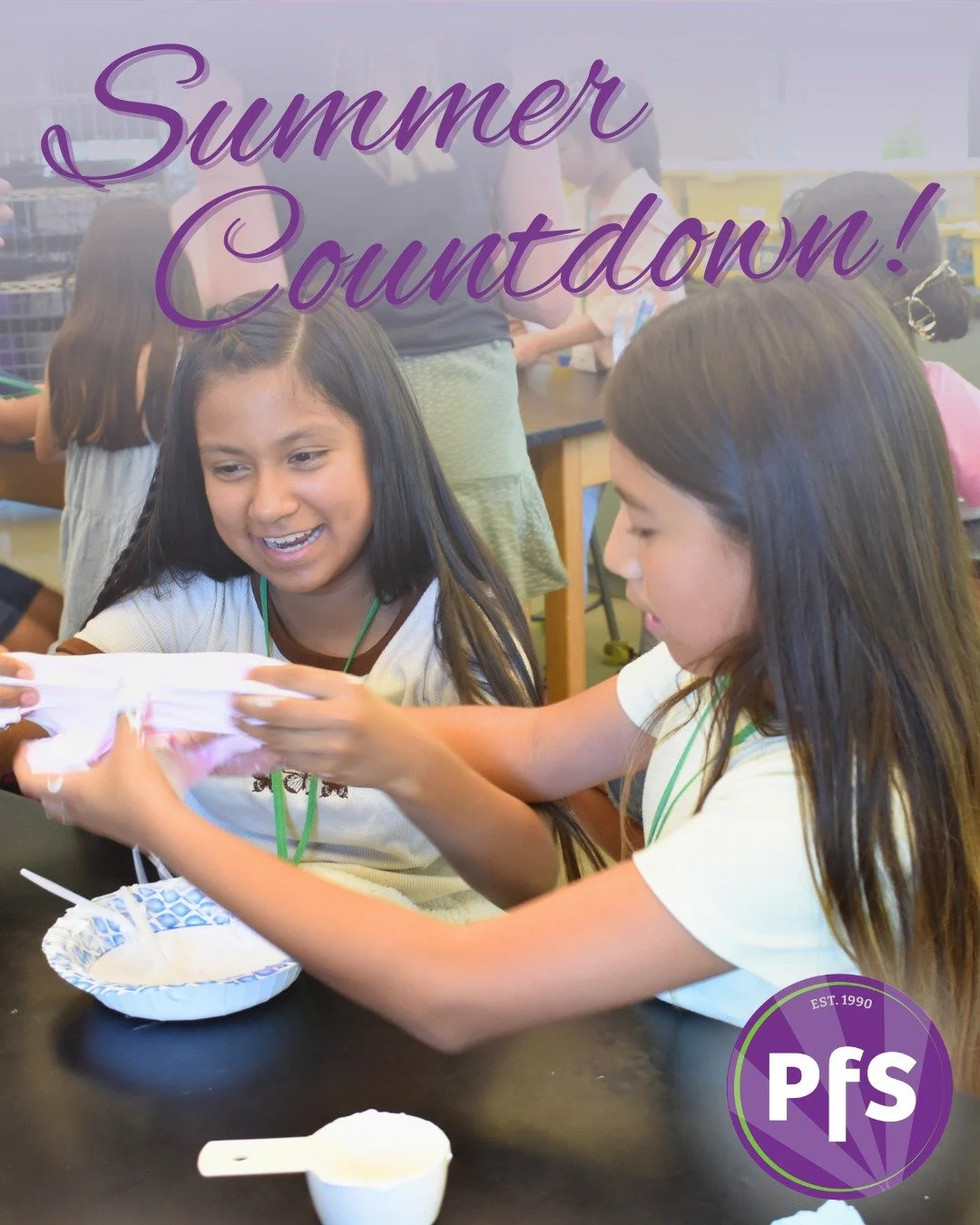 The countdown begins now! ⏳💜💚 Just 3 months until Partnership for Success kicks off for the summer!

The program officially begins on Monday, June 15, 2026, with site orientations taking place on Friday, June 12.

Keep an eye out for a mid-April me