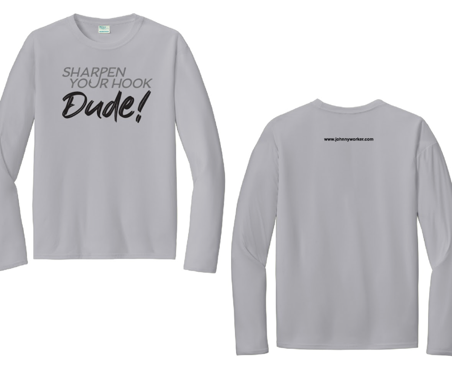 Gray Johnny Worker Long Sleeve T-Shirt