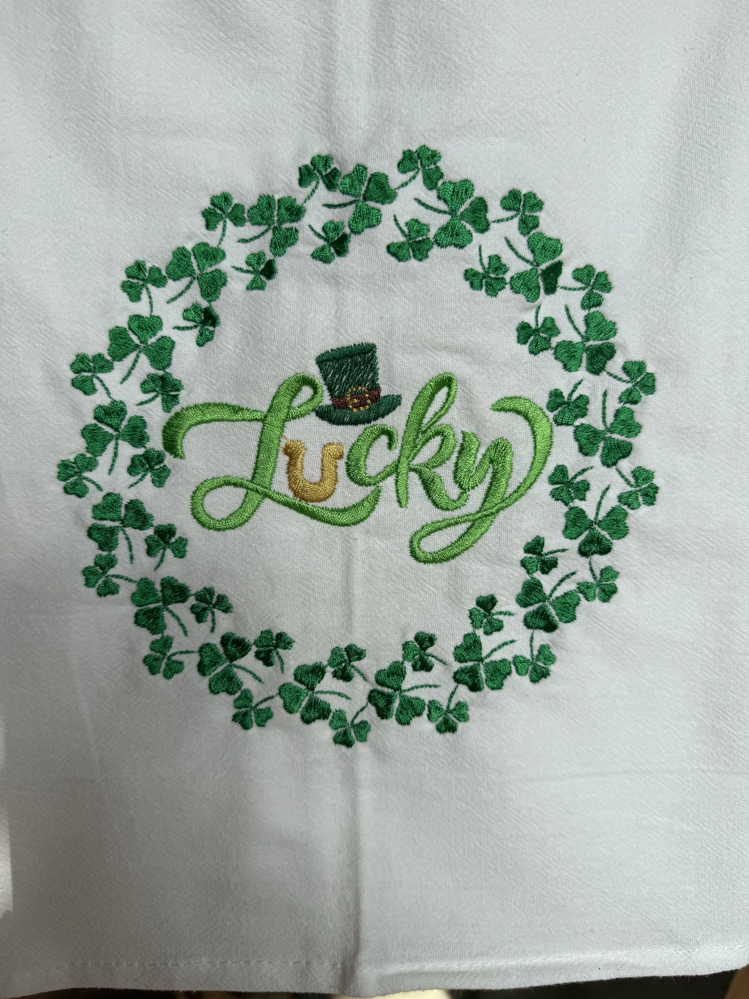 Flour Sack Embroidered Towel