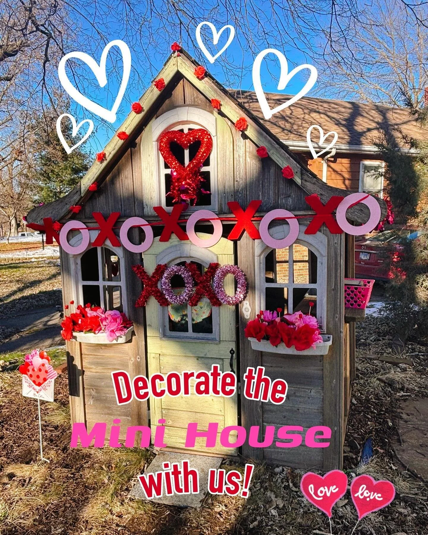 We decorated the mini house as we always do to brighten up the neighborhood 💕

This Valentine&rsquo;s Day, let&rsquo;s focus on self-love and mental well-being! 💖 Here are a few ways to make it a positive day:

Practice Self-Love: 
Start with affir