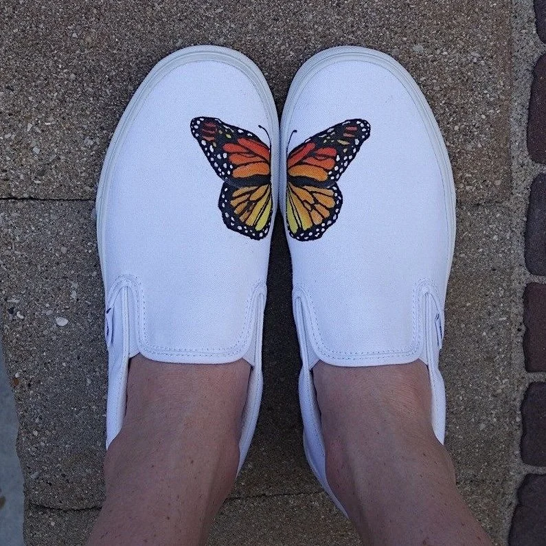 Butterfly Painted Shoes