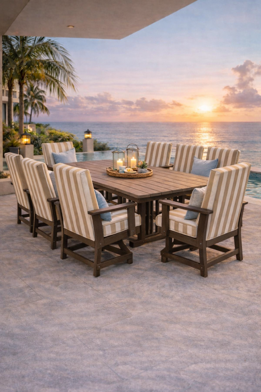 The Horizon Collection 

Swivel Arm Counter Chair | $990
Side Counter Char | $680
33" x 72" Counter Ht Rectangle Table | $1220

Shown with Weathered Frame and Maxim Heather Beige Fusion Chairs