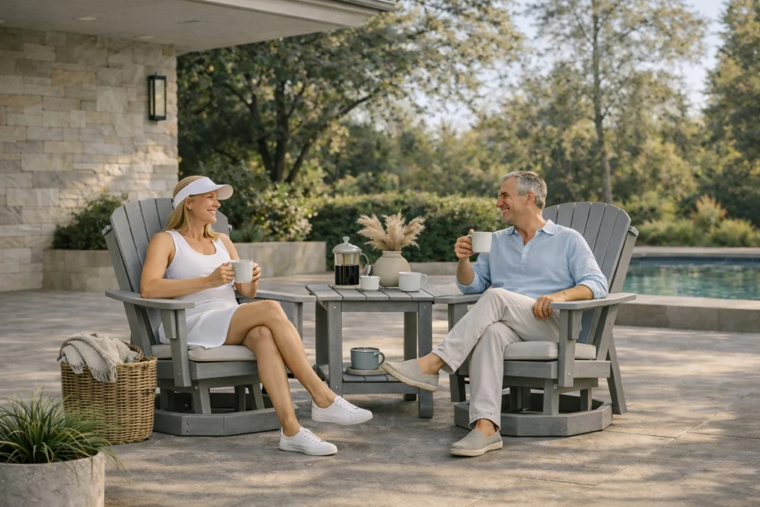 Luxury outdoor patio setting