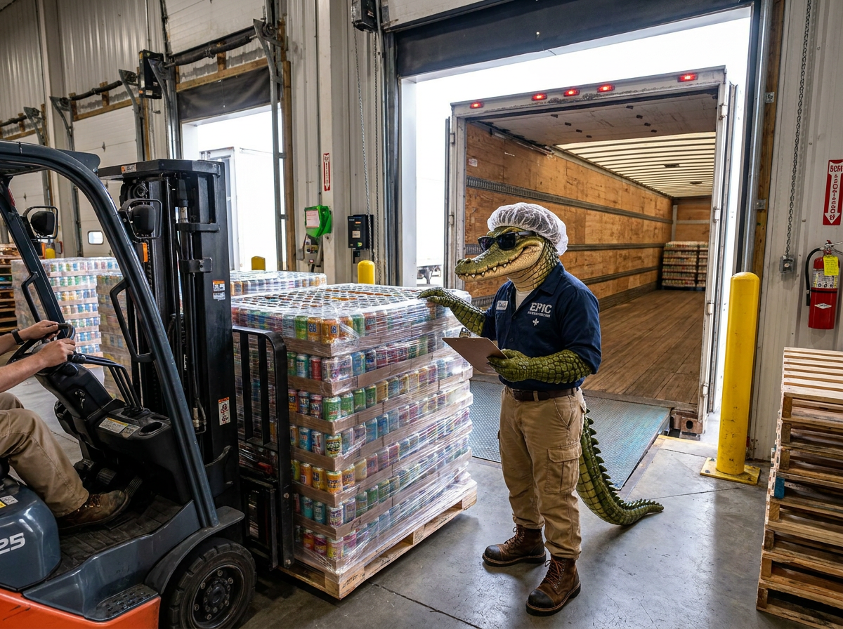 Gator Prepping an Outbound Shipment