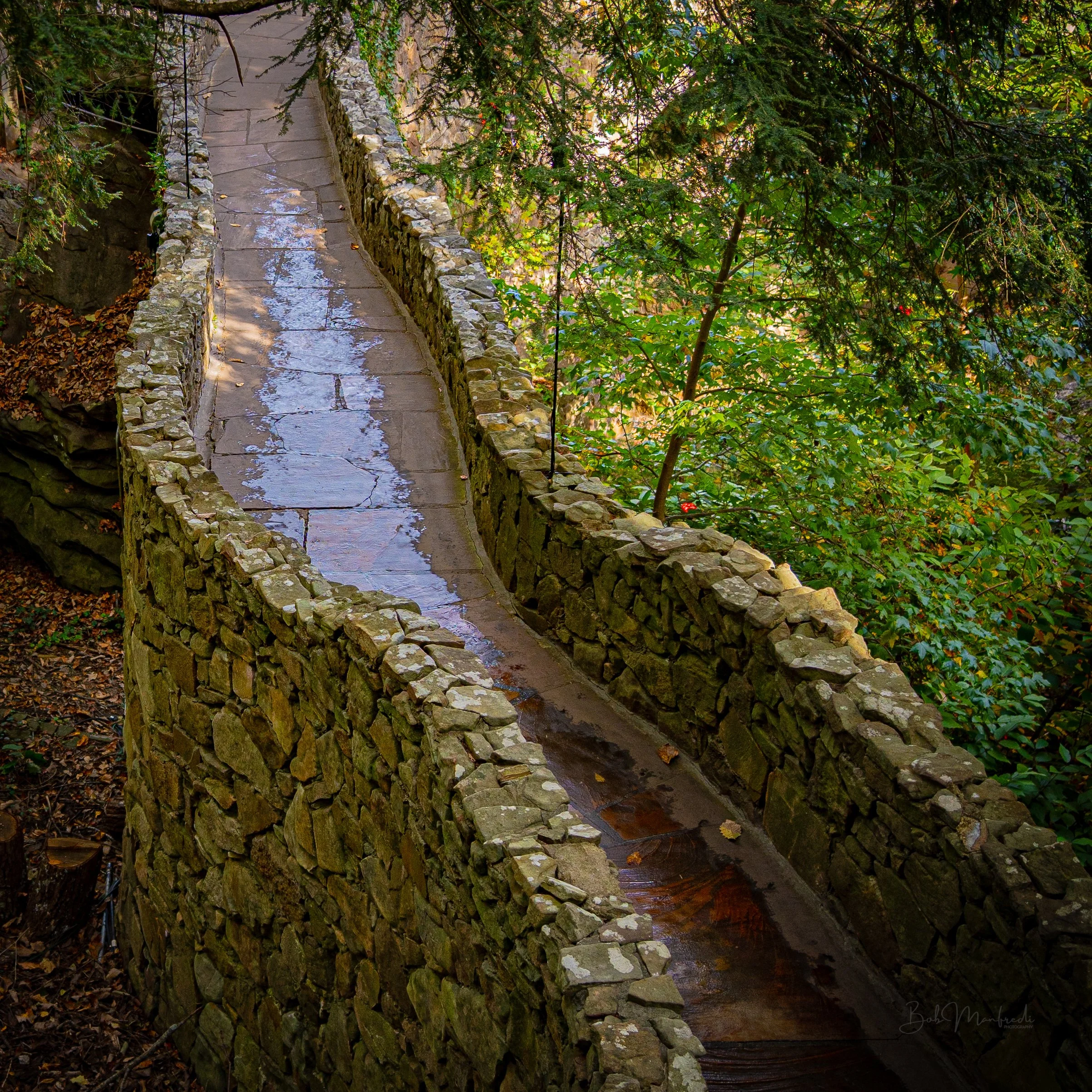 Narrow stone bridge