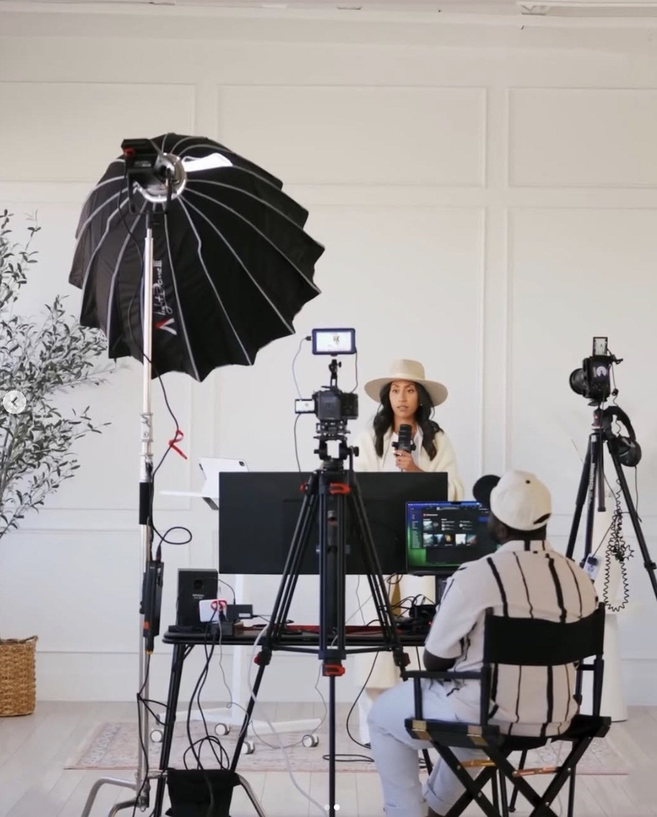 Video production shoot in progress at 480 Natural Light Studio in North Scottsdale