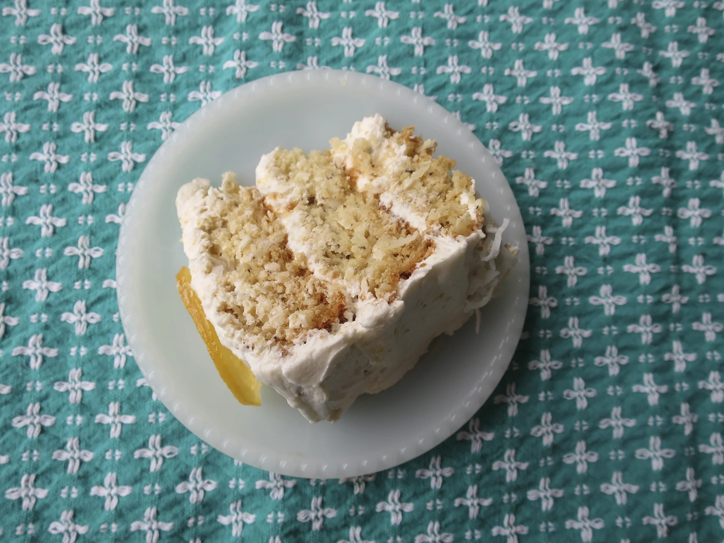 Coconut Layer Cake with Lemon Frosting (vegan)