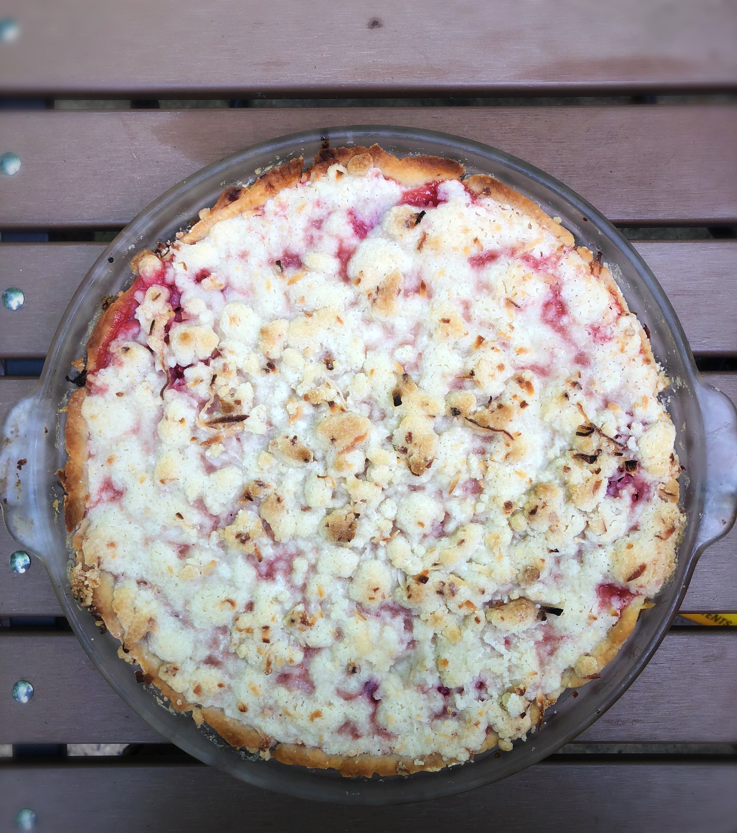 Strawberry Coconut Pie (vegan)