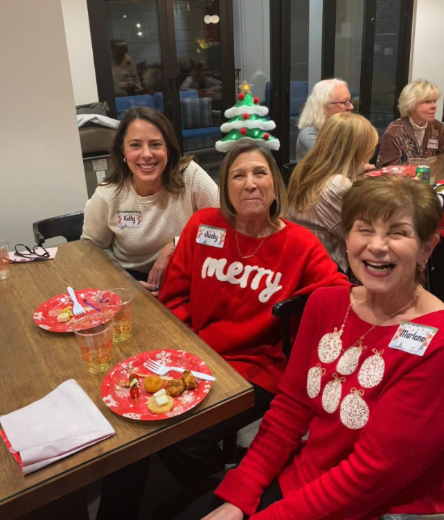 Widows Who Wine members sitting