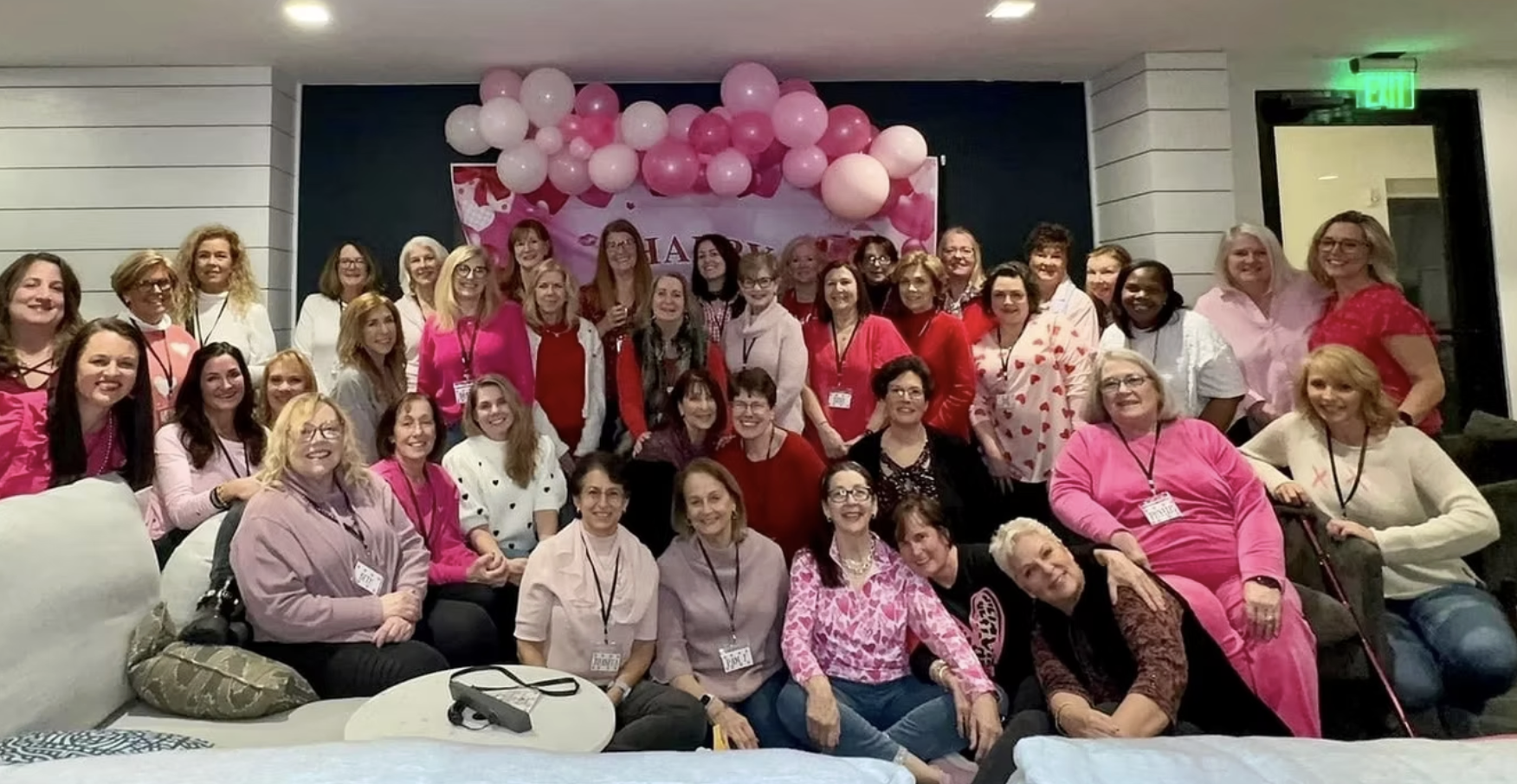 Widows Who Wine members gathered