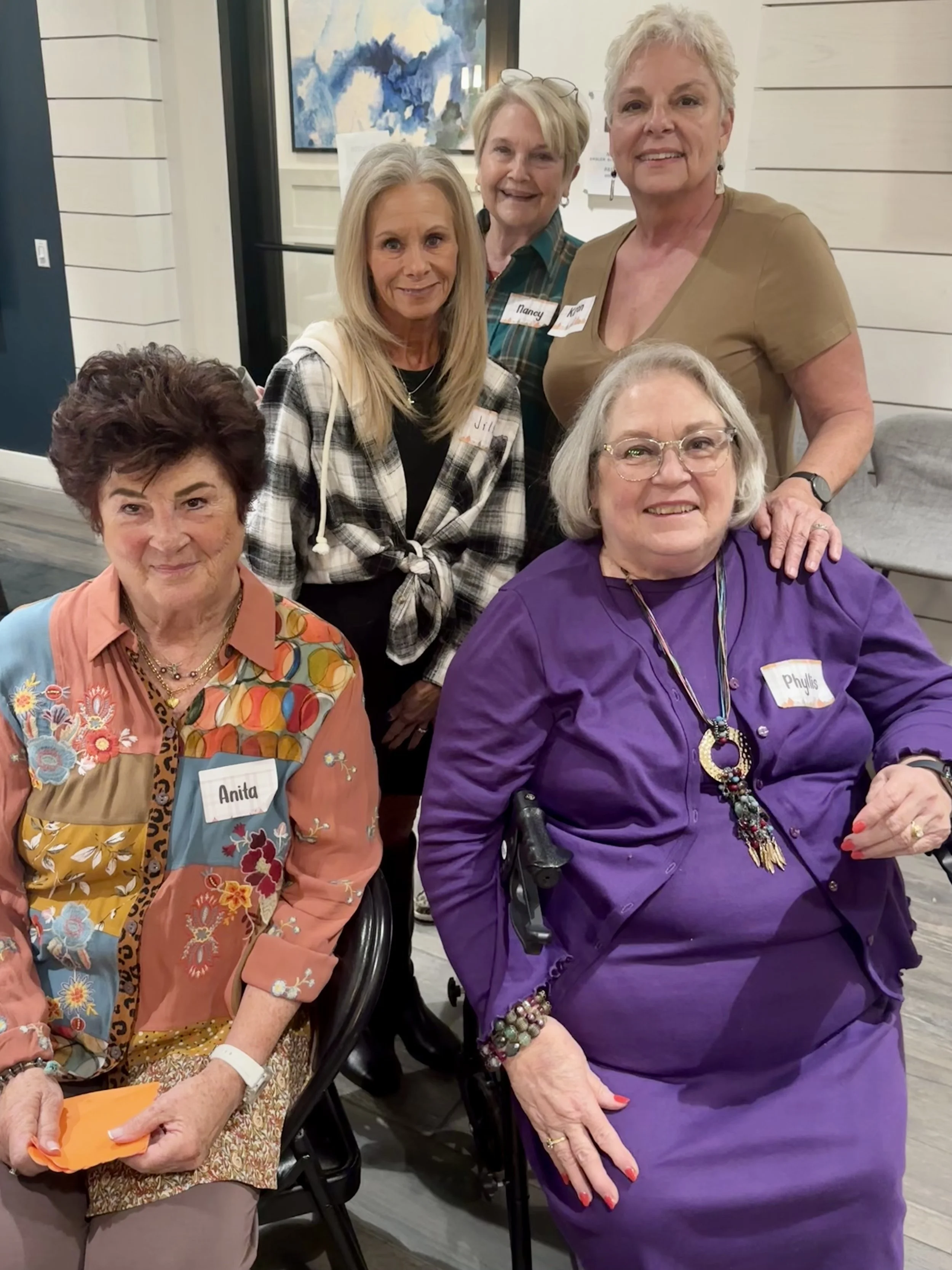 Widows Who Wine members gathered