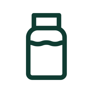 Illustration of a bottle with a lid, containing water inside.