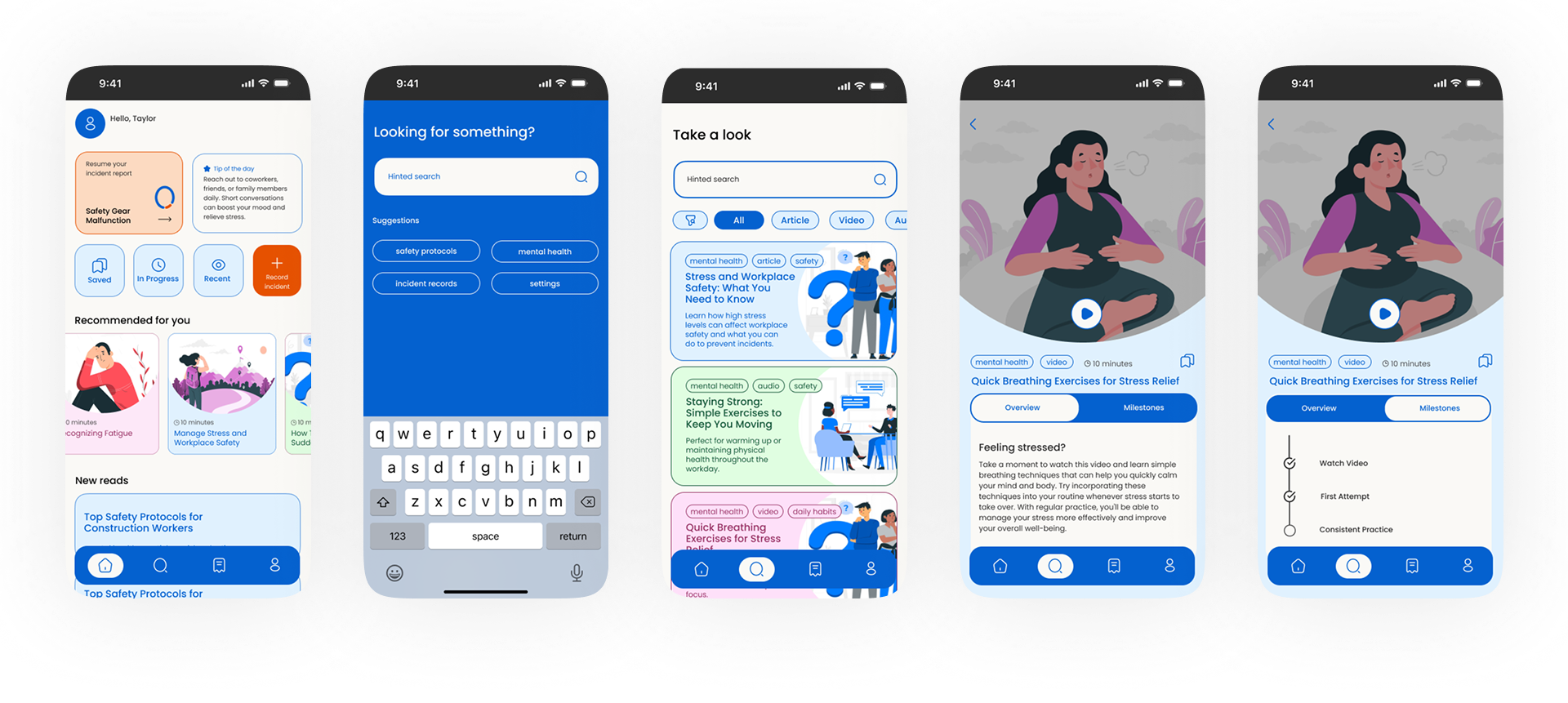 Sentry Well-being app screens for high-risk professionals design by UX/UI and product designer Anastasiya Kim