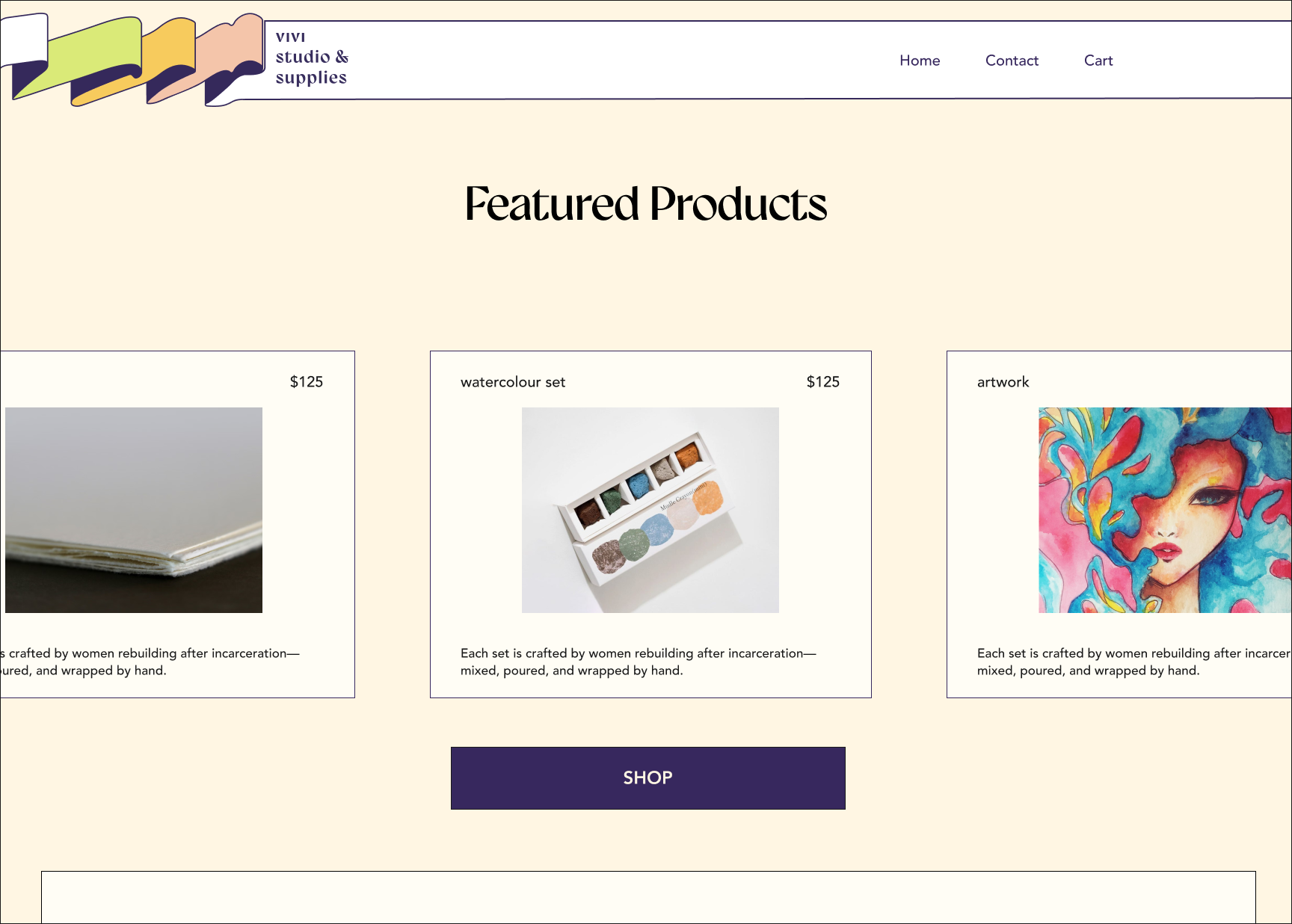 vivi featured products web design ux/ui by anastasiya kim