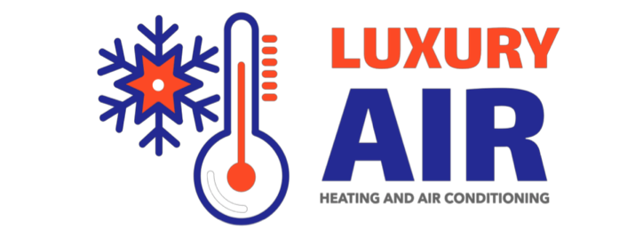 Graphic with a snowflake, thermometer, and text reading "Luxury Air Heating and Air Conditioning".