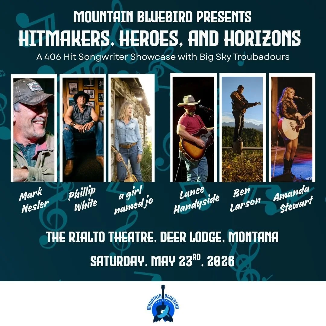 More than a concert - this is a songwriter showcase! Featuring Nashville hitmakers and Montana’s own acclaimed songwriters.