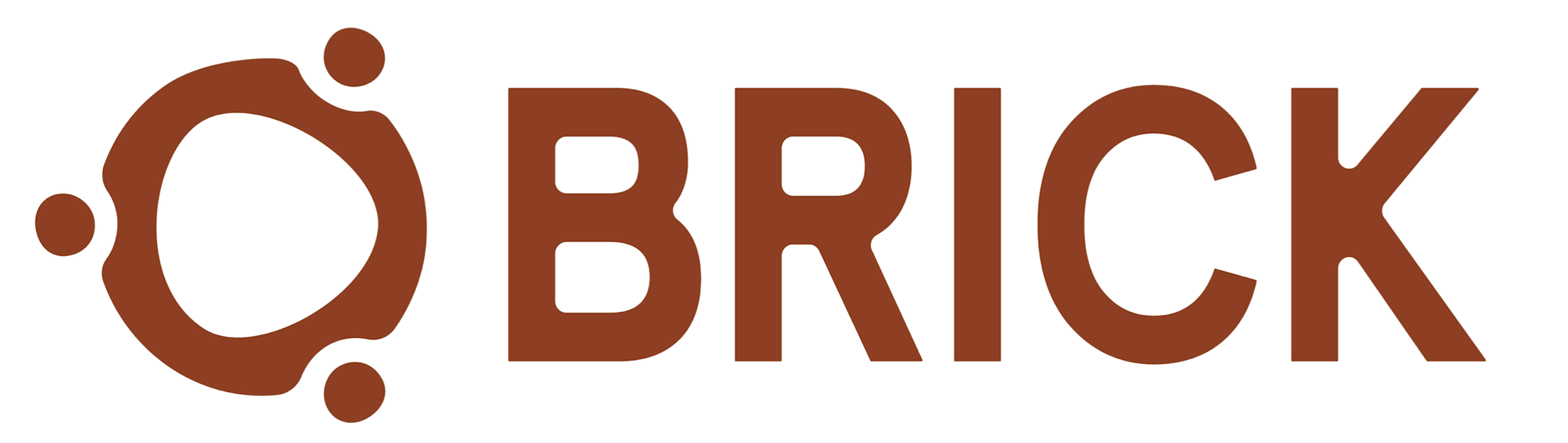 Logo of ObRick, a puzzle and game company, featuring a stylized brown gear and the company name in bold brown letters.