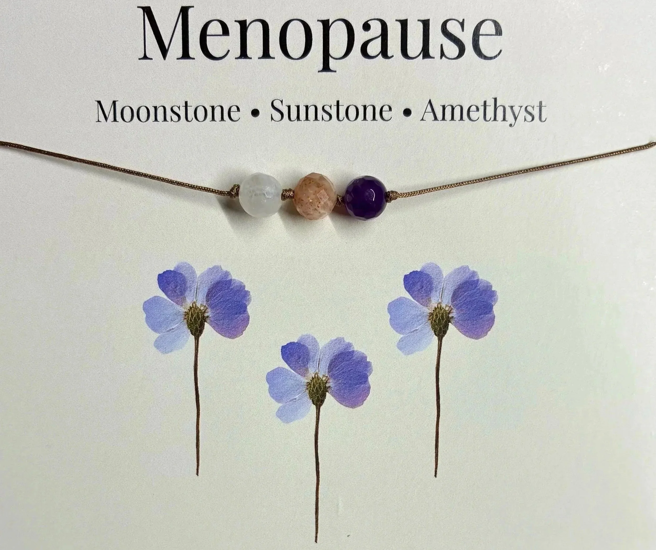 Menopause Necklace – Moonstone, Sunstone & Amethyst