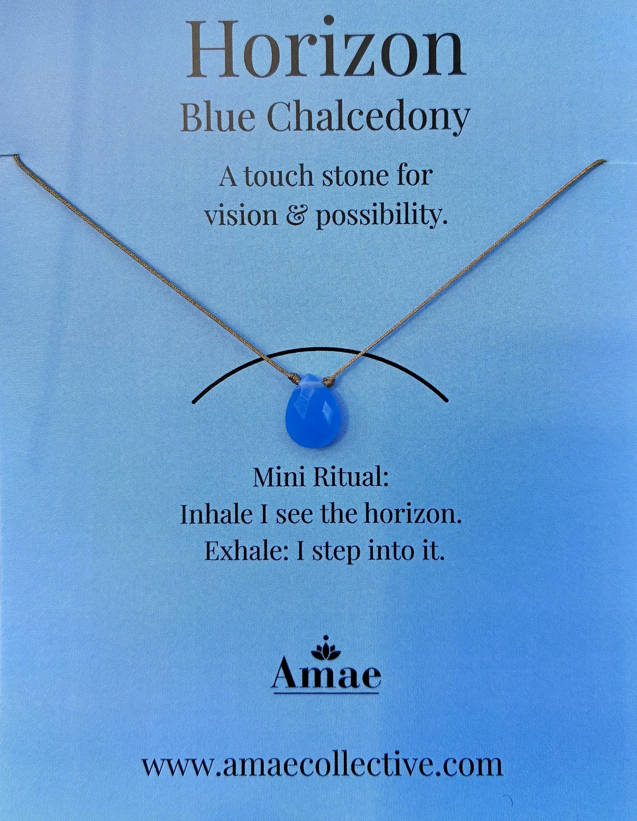 Horizon Ritual Necklace Blue Chalcedony