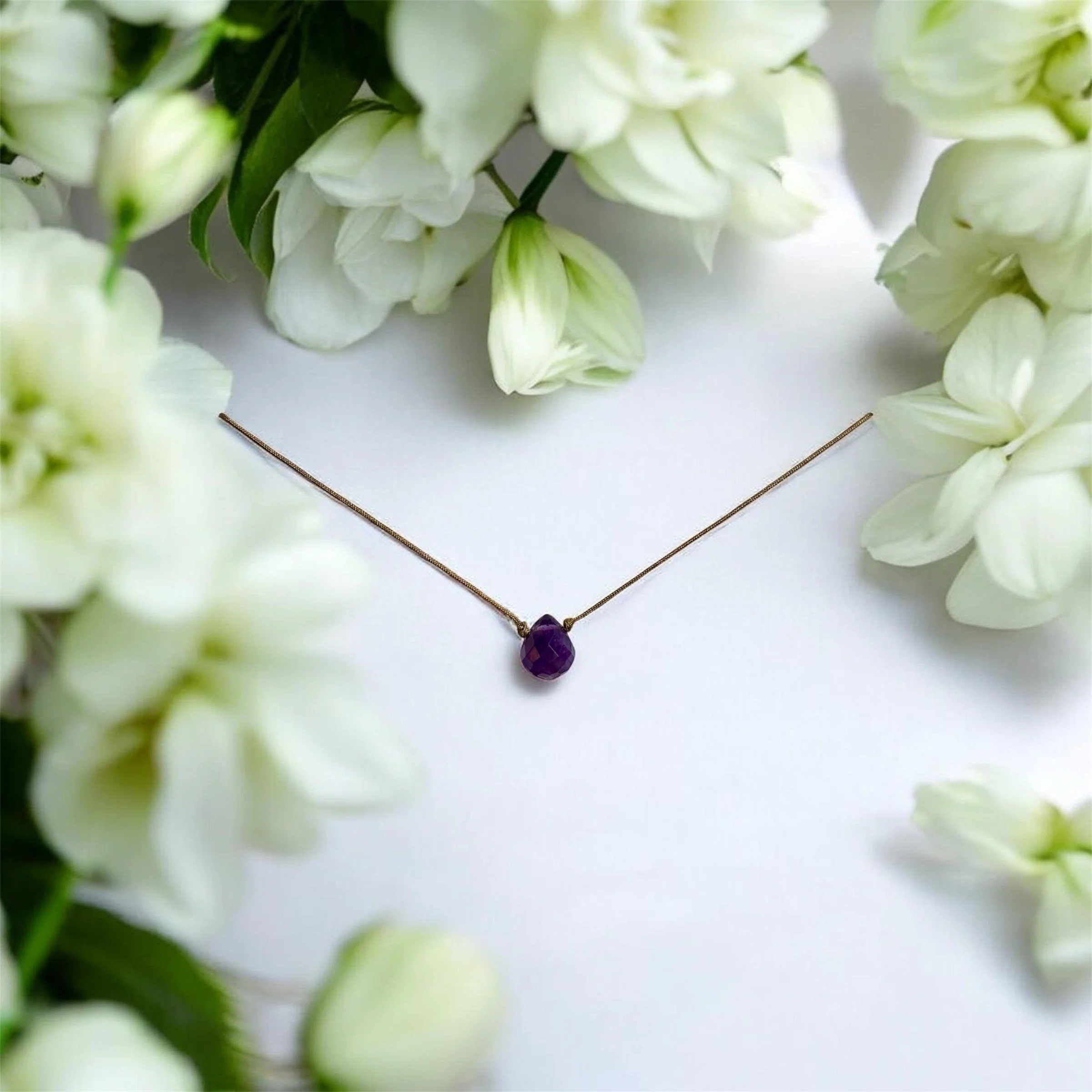 Ishvara Pranidhana Necklace – Amethyst Yoga Intention Jewelry