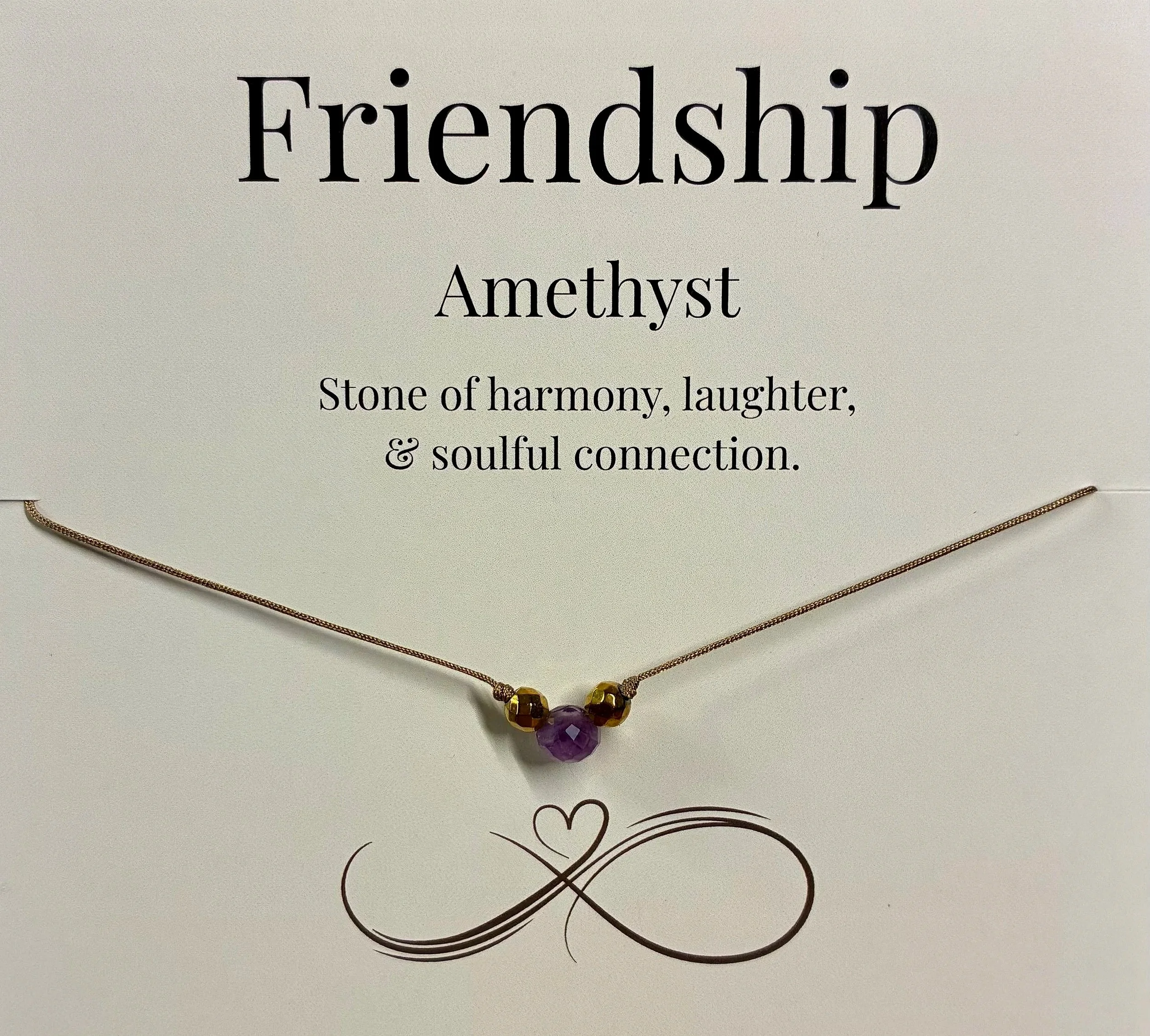 Friendship Necklace – Amethyst Dainty Intention Jewelry