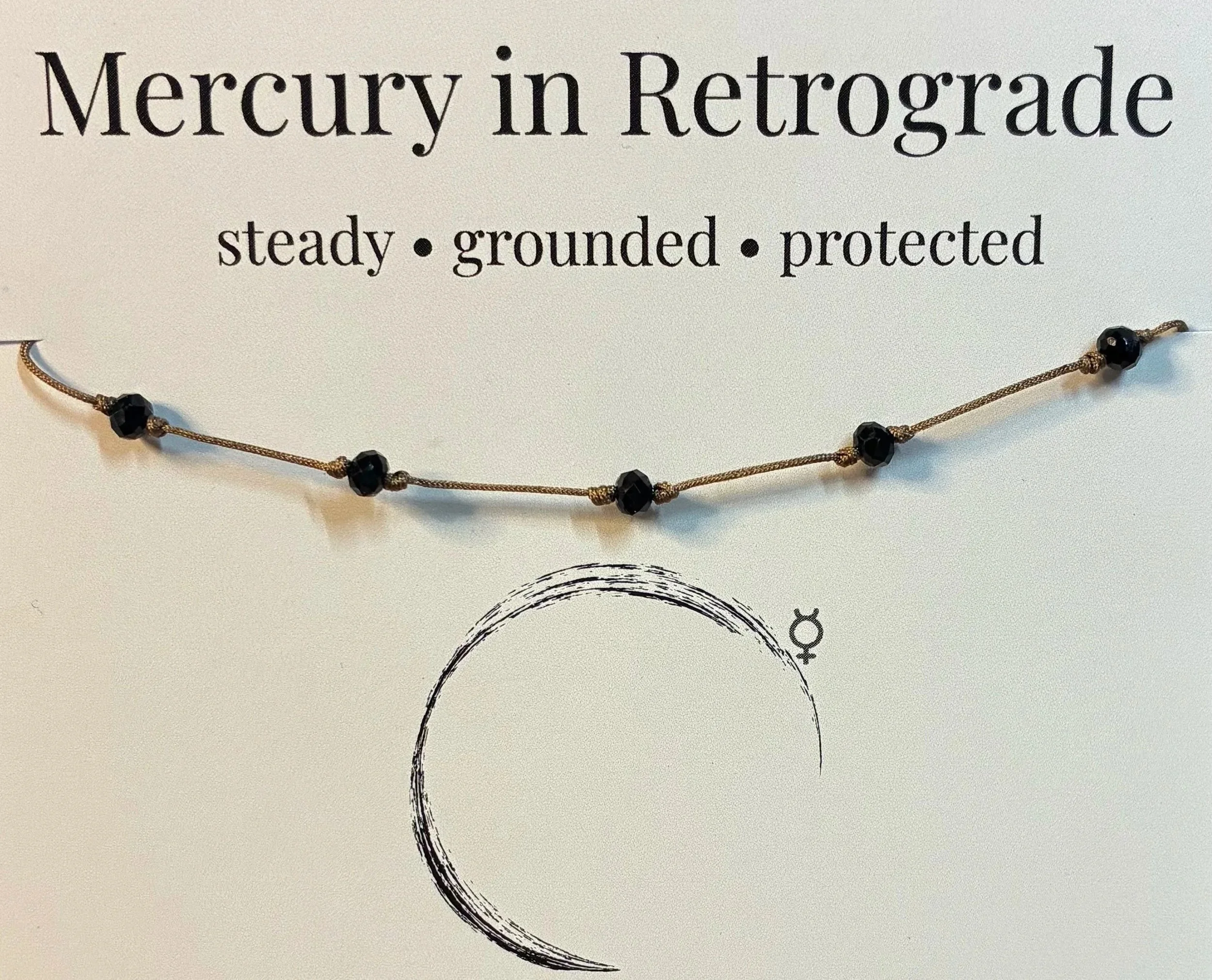 Mercury in Retrograde Necklace  Black Tourmaline