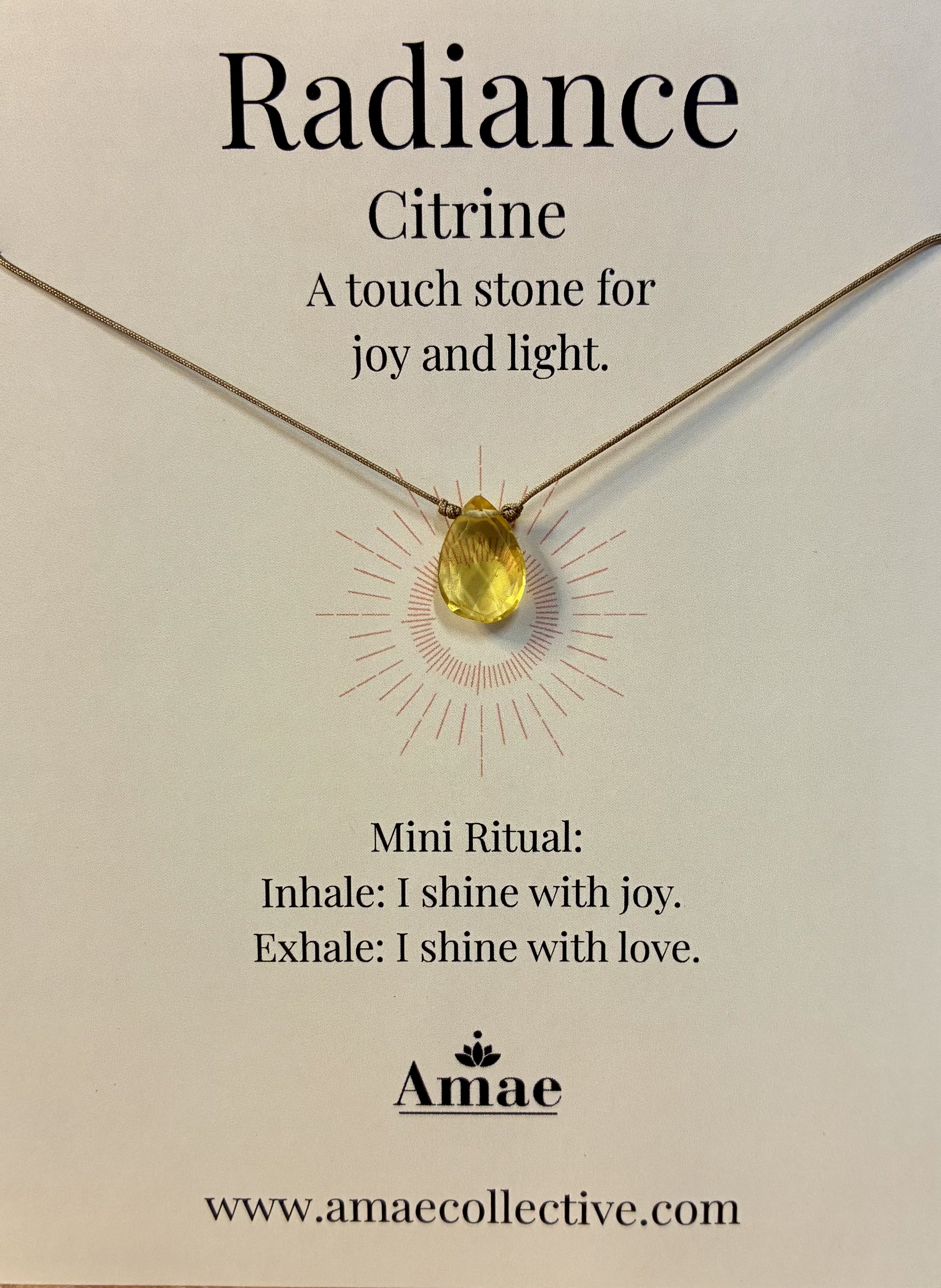 ✨ Radiance Ritual Necklace – Citrine
