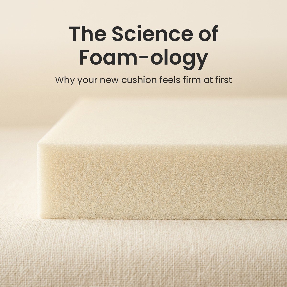 The Science of Foam-ology: Why a New Foam Cushion Feels Too Firm at First