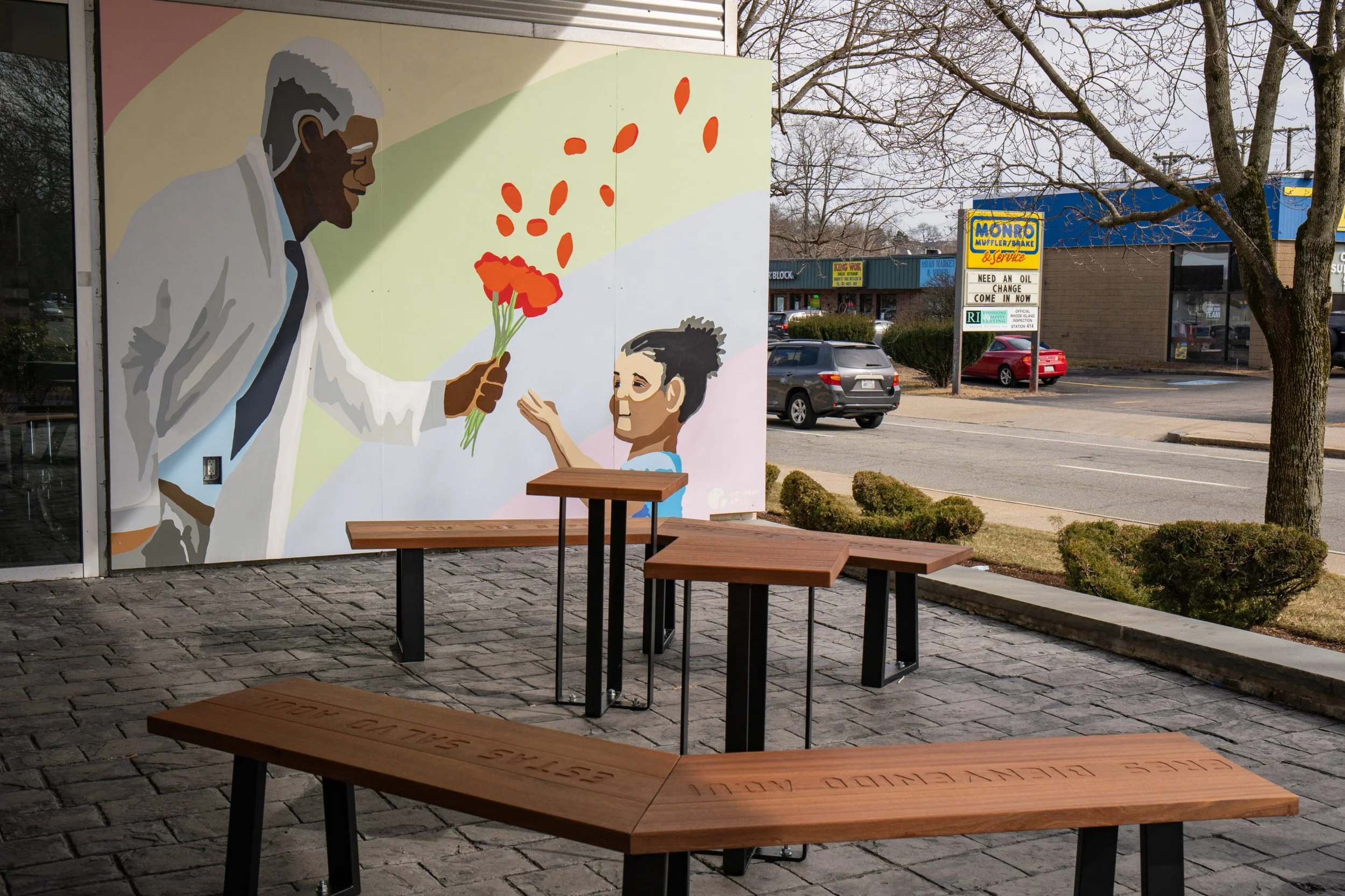 Woonsocket HEZ Teen Health Workgroup Unveils Art Mural at Thundermist
