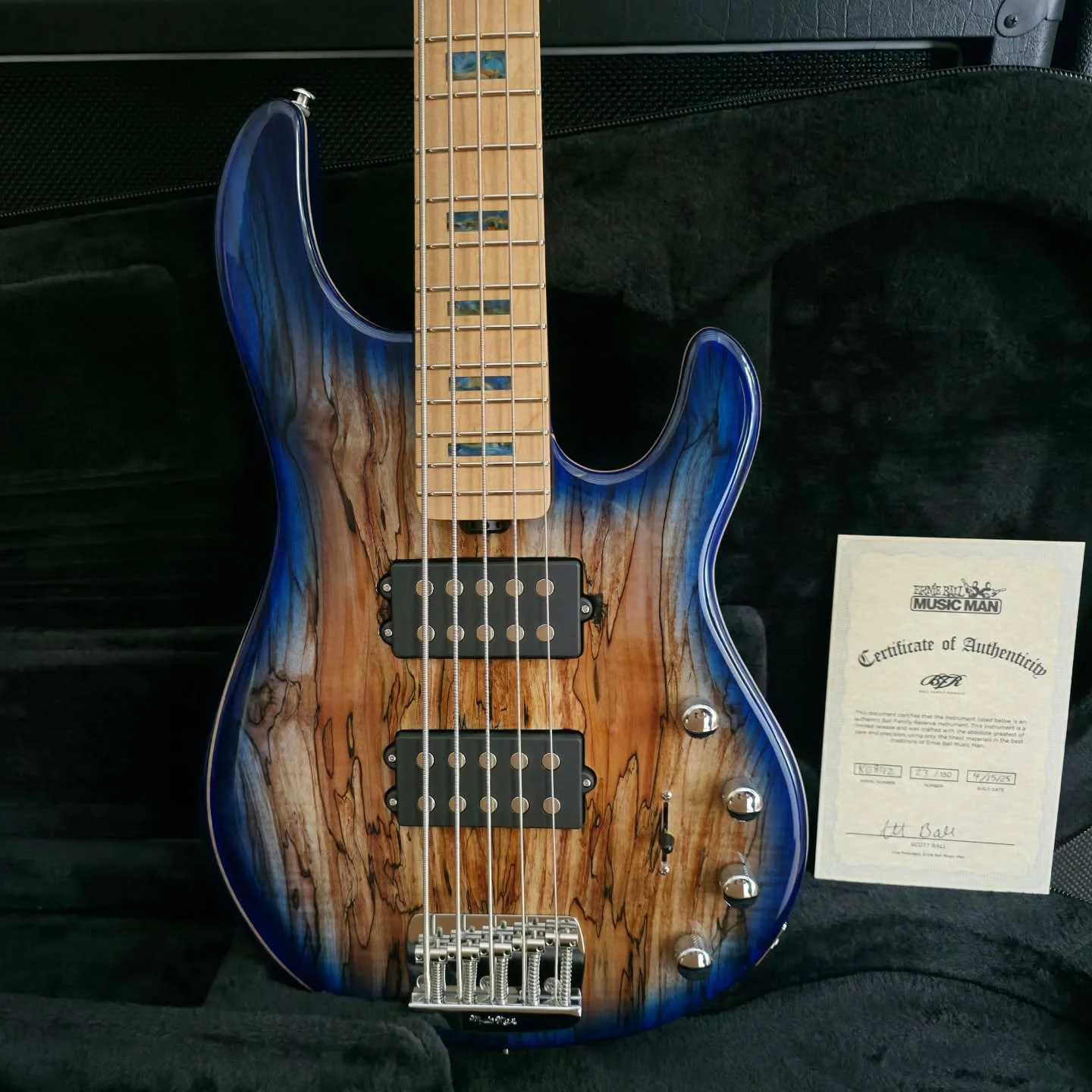 Ernie Ball Music Man Ball Family Reserve 5 HH en acabado Paua Blue 😍

&iexcl;Disponible YA! 🔥

#stingray #ebmm #bass #paua #blue
#5string #wildguitarcollection #ernieball #ballfamilyreserve