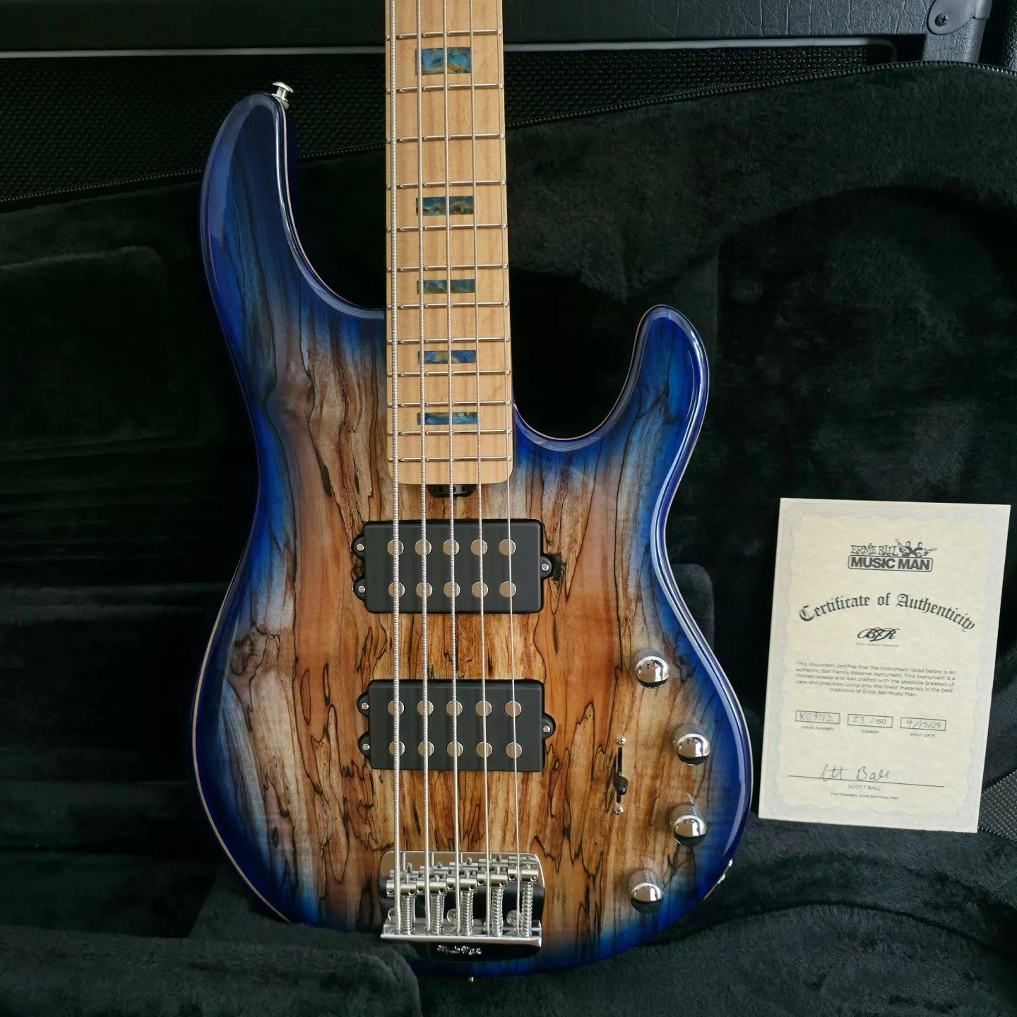 Ernie Ball Music Man Ball Family Reserve 5 HH en acabado Paua Blue 😍

&iexcl;Disponible YA! 🔥

#stingray #ebmm #bass #paua #blue
#5string #wildguitarcollection #ernieball #ballfamilyreserve