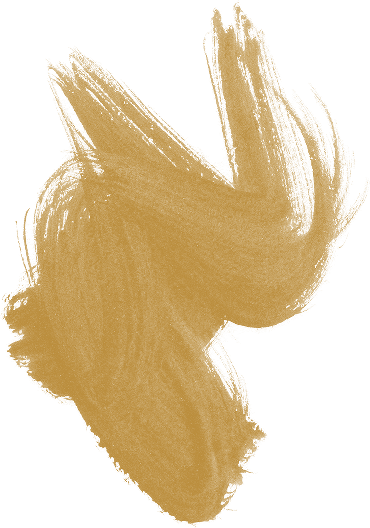 gold, abstract paint marking