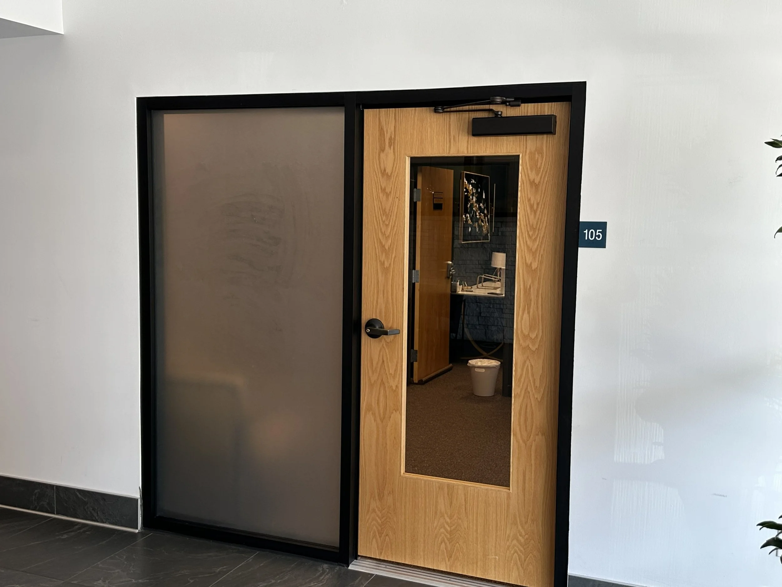 Entrance to waiting area for Focused Counseling Services