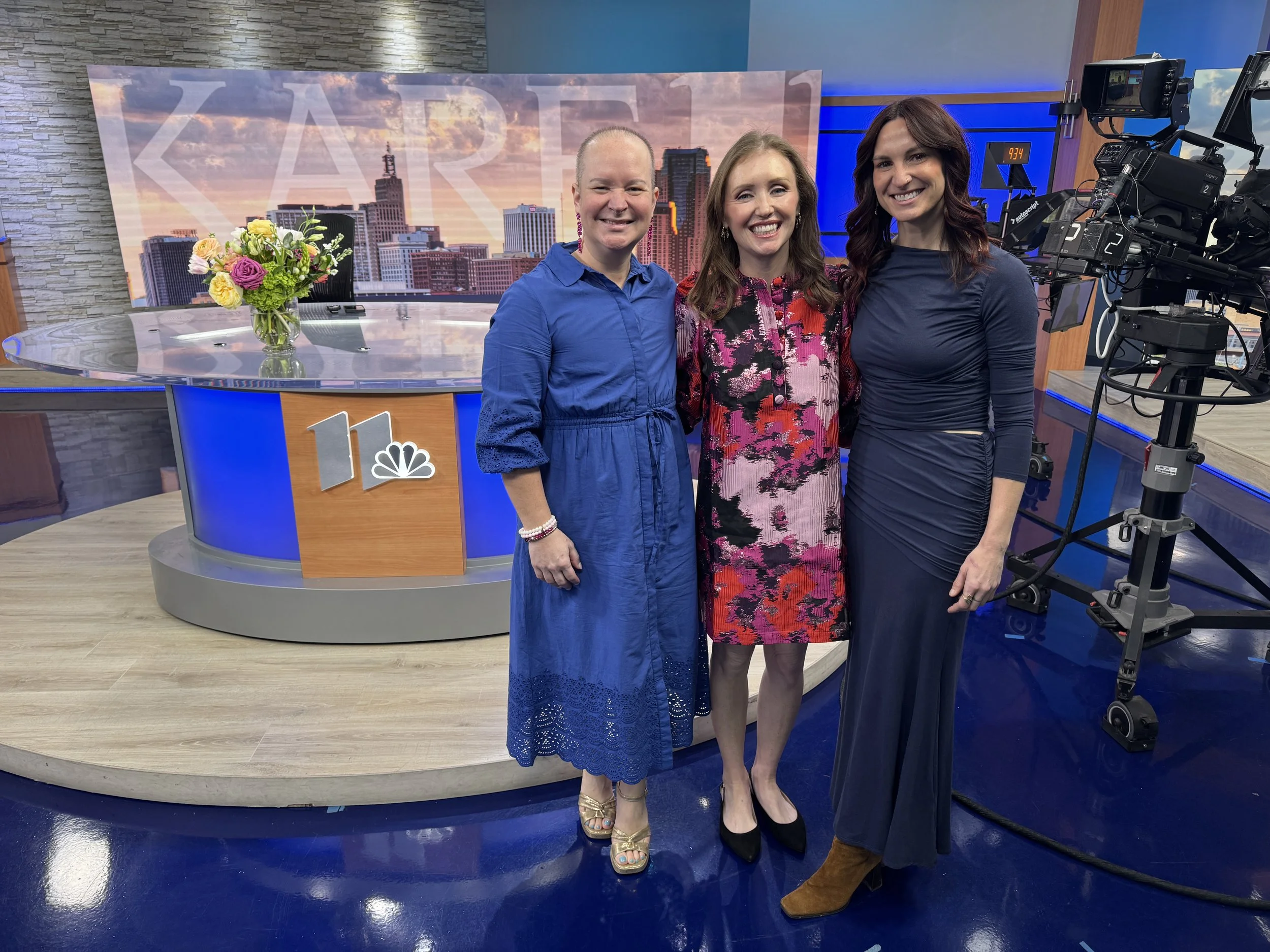 Talking with Belinda Jensen of Kare 11 about EMERGE fashion show!