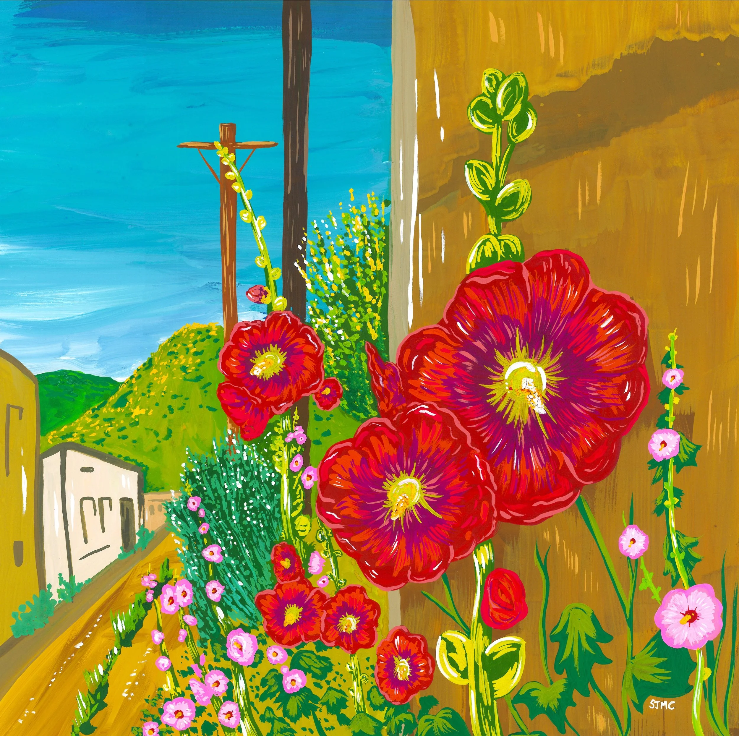 Santa Fe Hollyhock Original Painting copy 2.jpeg