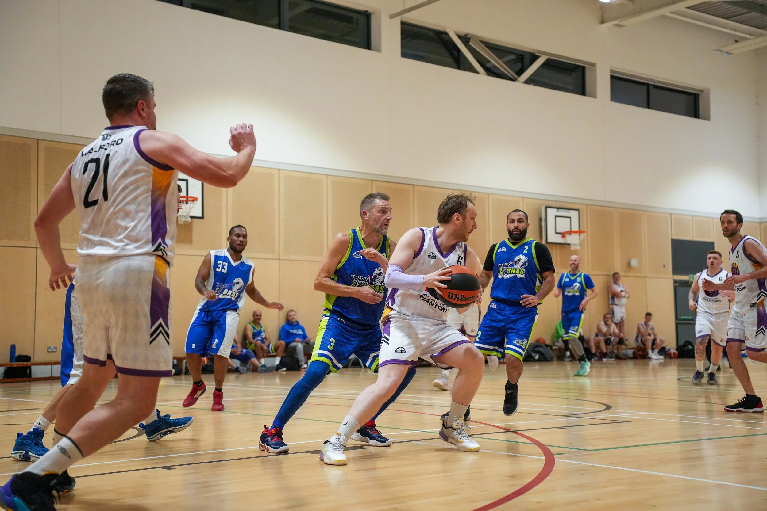 Phantoms basketball team in Leicestershire local league game