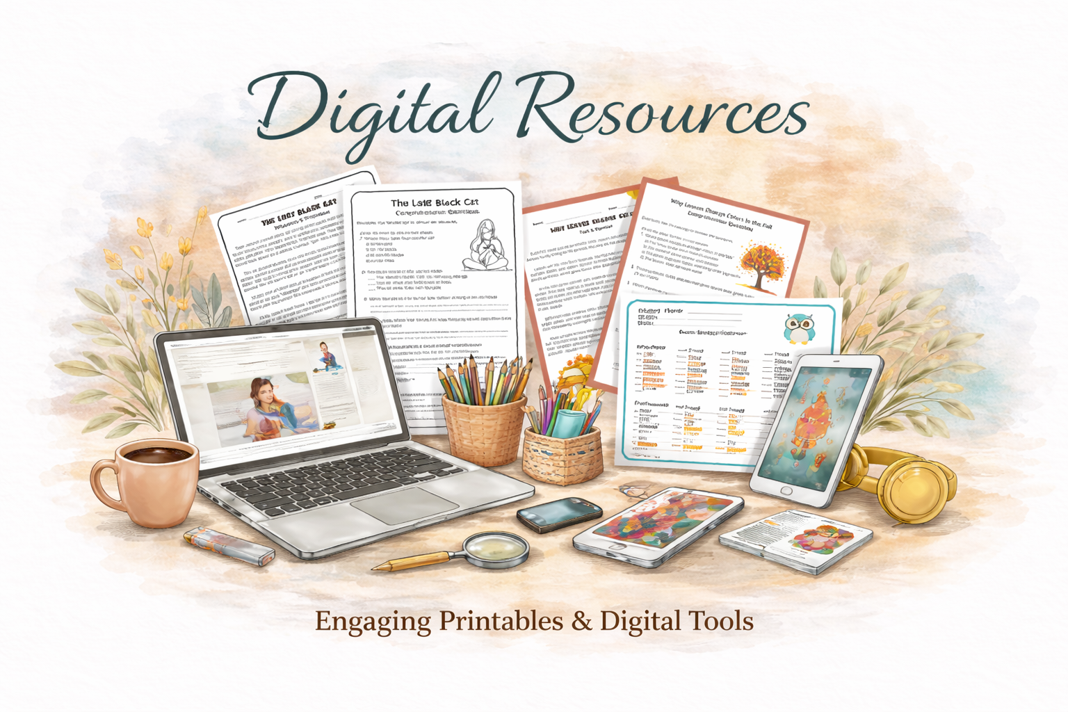 Various images of educational resources 