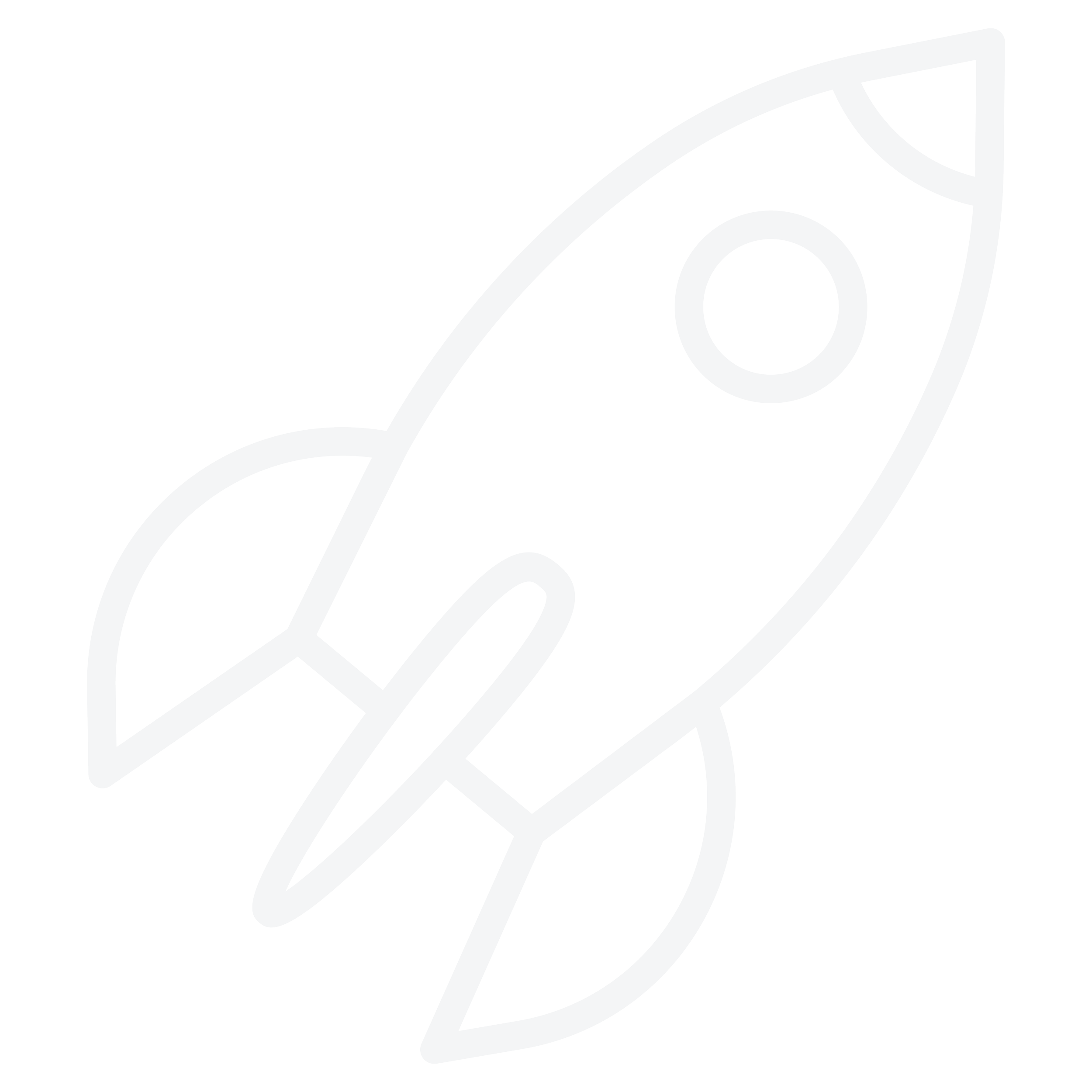 Line drawing of a rocket ship with three fins, a pointed nose, and a circular window on a black background.