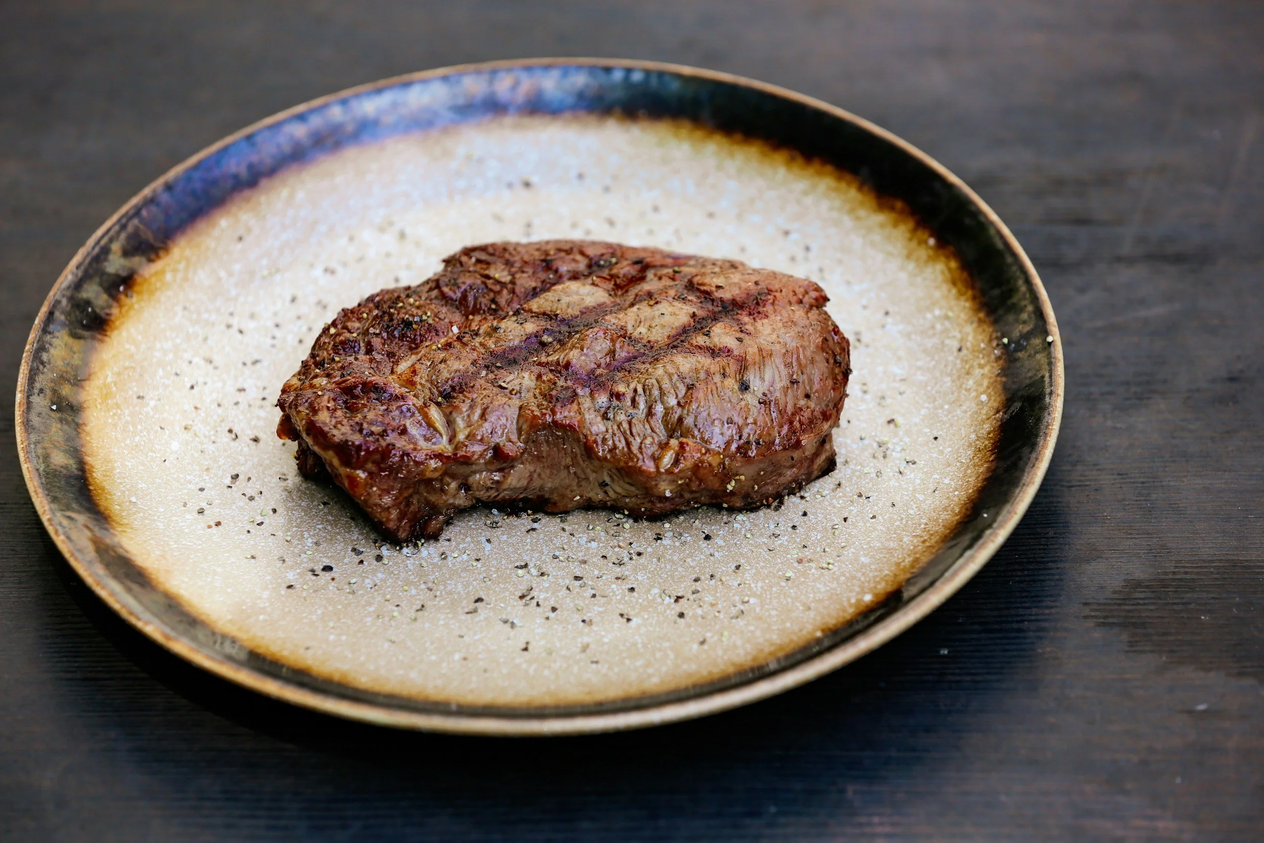 Grilled Elk Steaks with Garlic Herb Butter