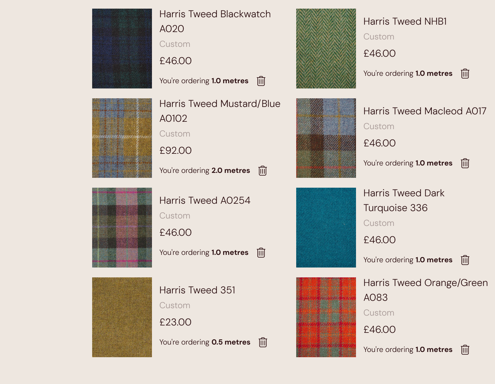 Harris Tweed® on its way for more bag making.
