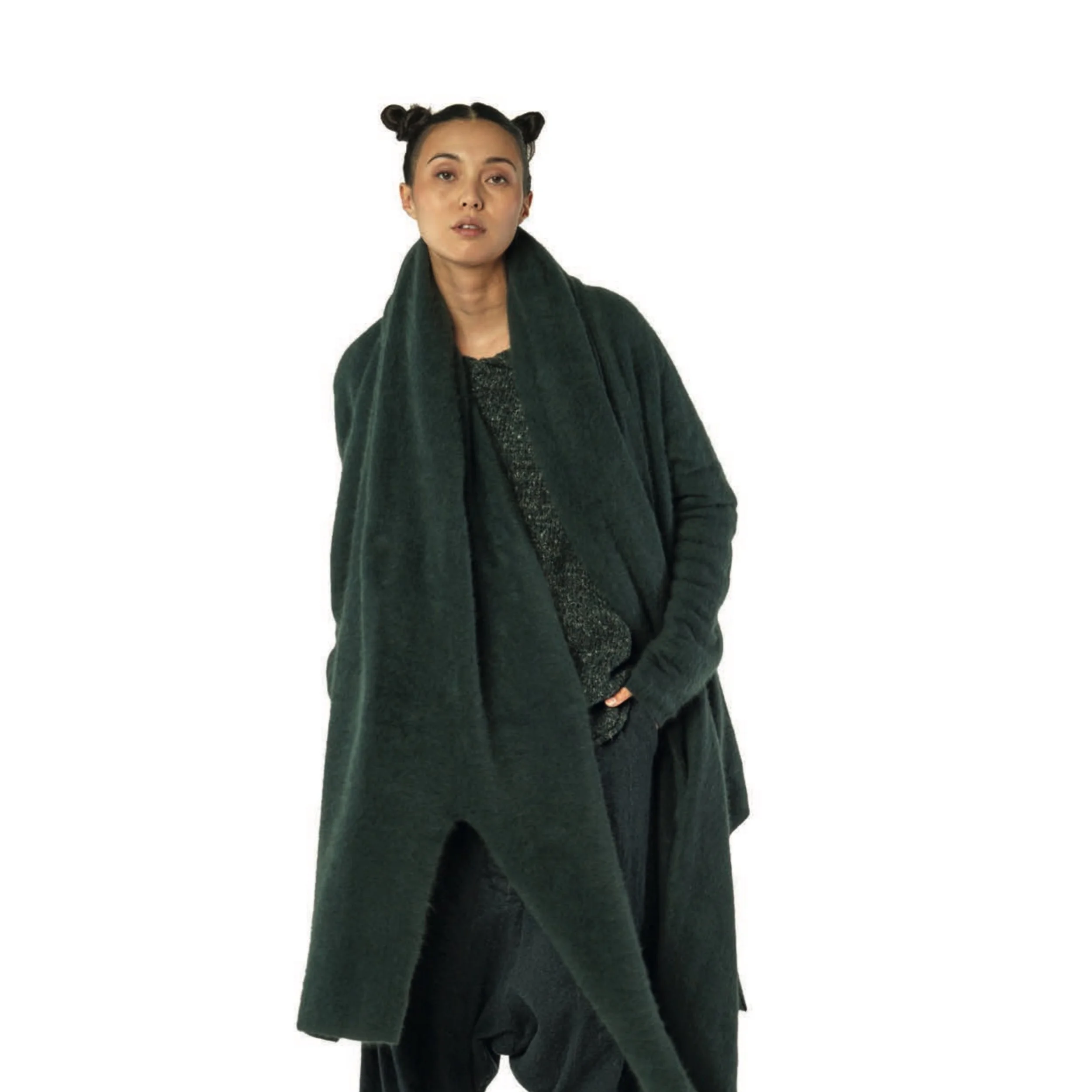 (Pre-Order) 100% Raccoon Hair Long Cardigan (See Colors)