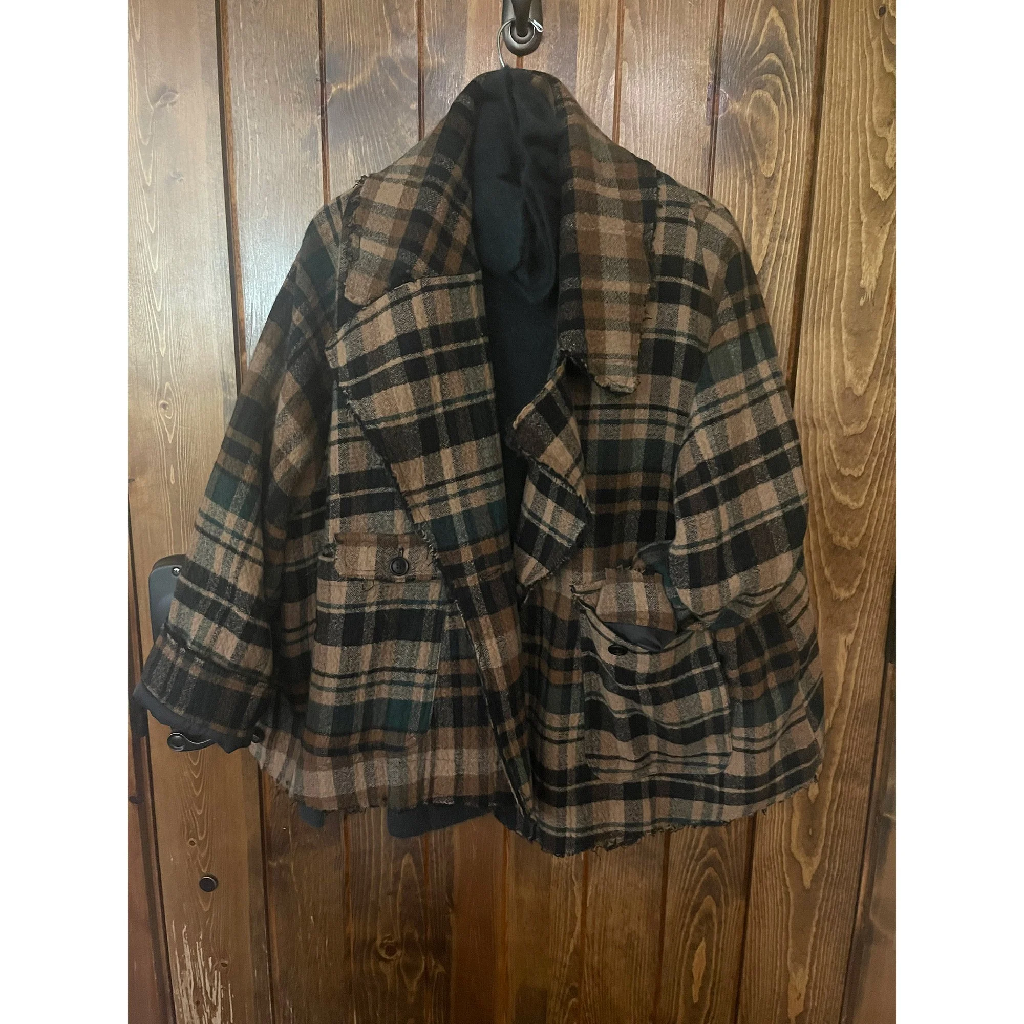 Black Label Oversized Forest Check Jacket